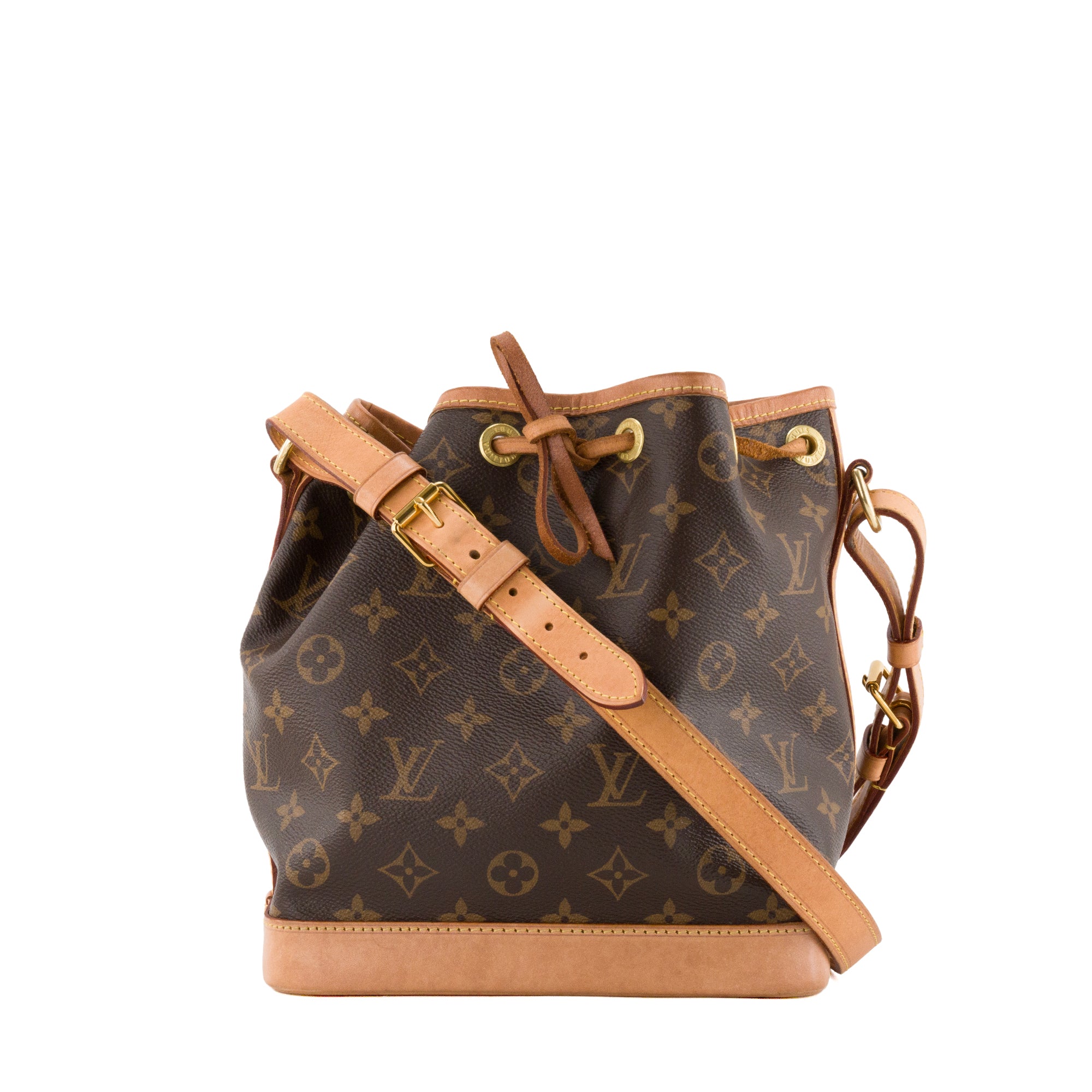 LOUIS VUITTON - Sac à bandoulière Noé BB Louis Vuitton en toile enduite monogrammée marron