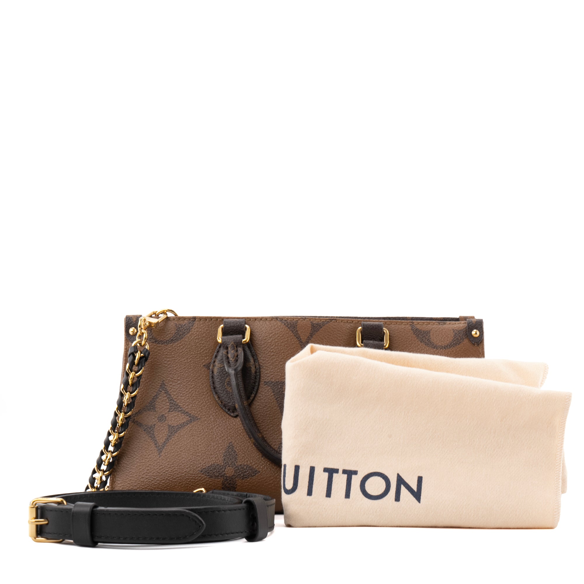 LOUIS VUITTON - Sac à bandoulière Onthego East West Louis Vuitton en toile enduite monogrammée