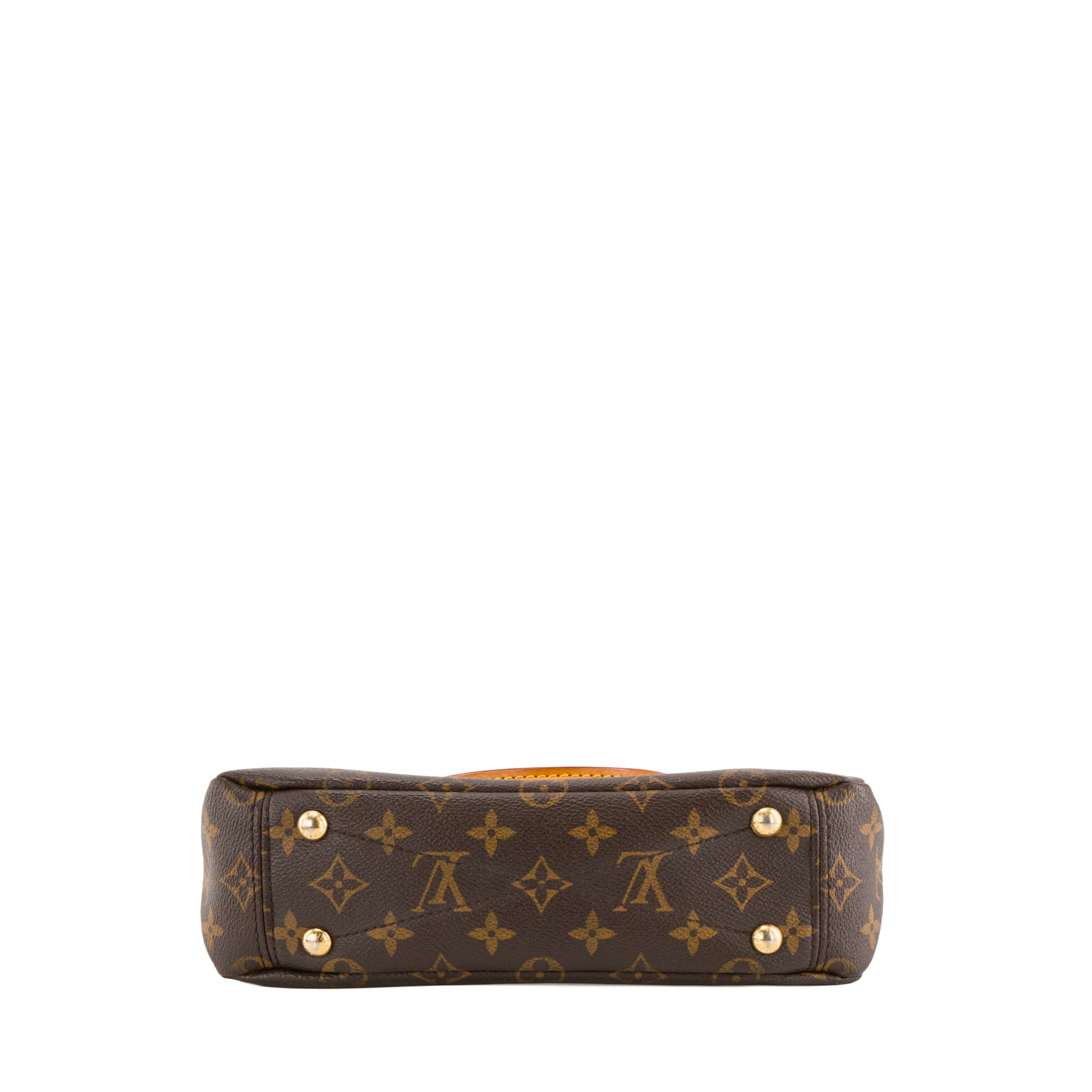 LOUIS VUITTON - Sac à bandoulière Pallas BB Louis Vuitton en toile enduite monogrammée et cuir grainé rouge