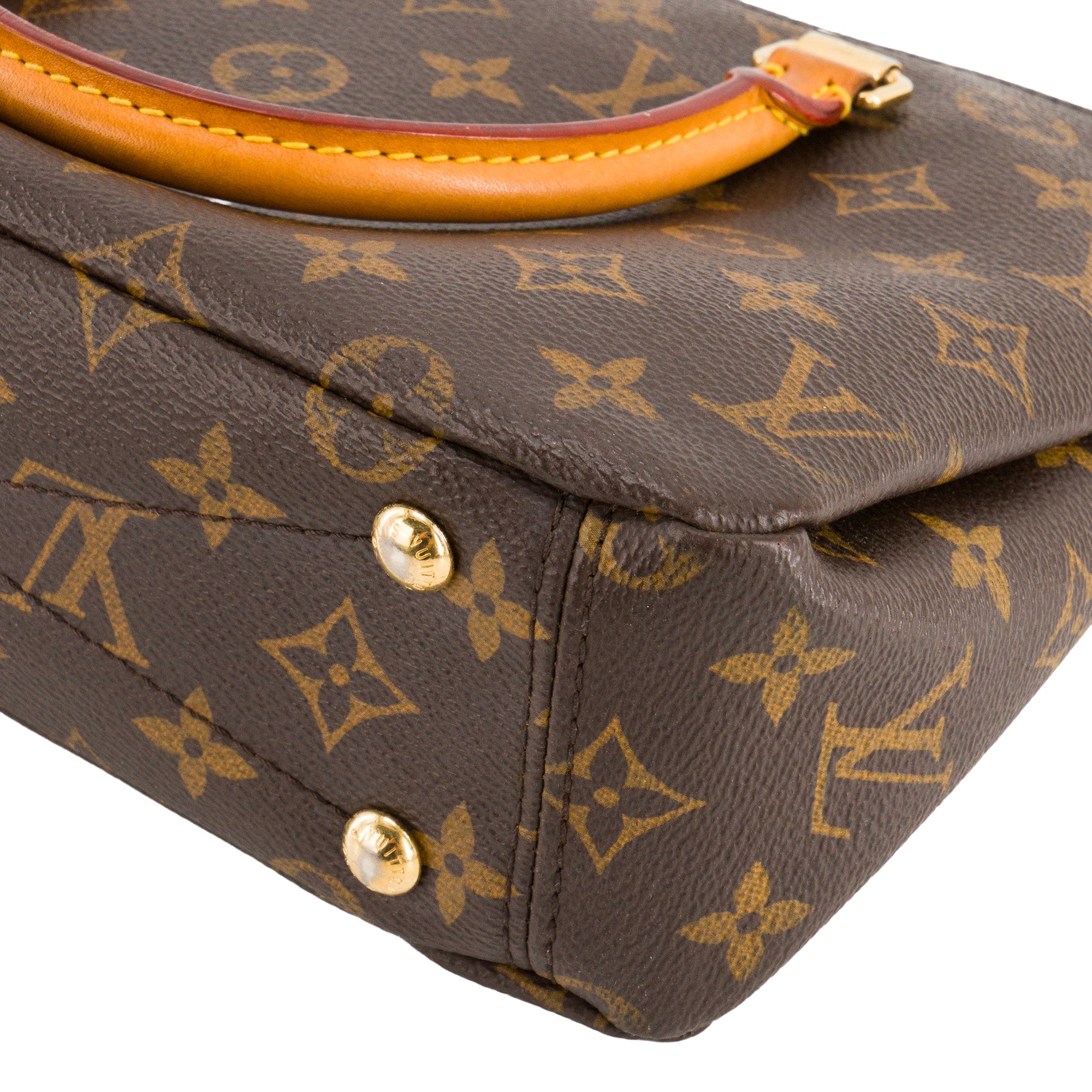 LOUIS VUITTON - Sac à bandoulière Pallas BB Louis Vuitton en toile enduite monogrammée et cuir grainé rouge