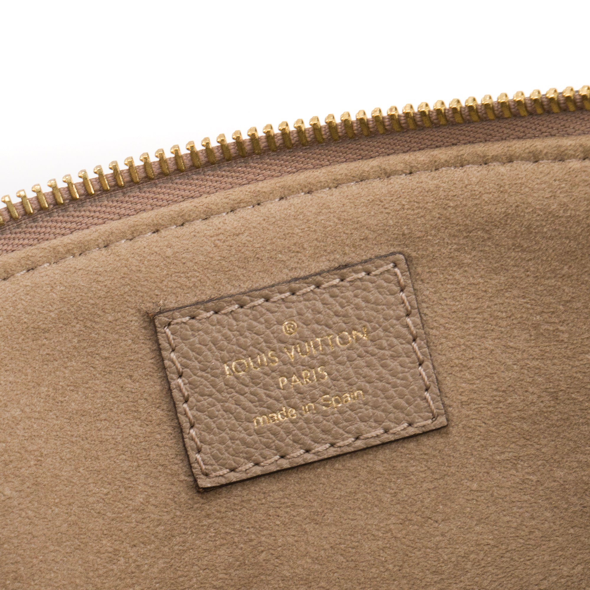 LOUIS VUITTON - Sac à bandoulière Petit Palais Louis Vuitton en cuir empreinte gris et beige