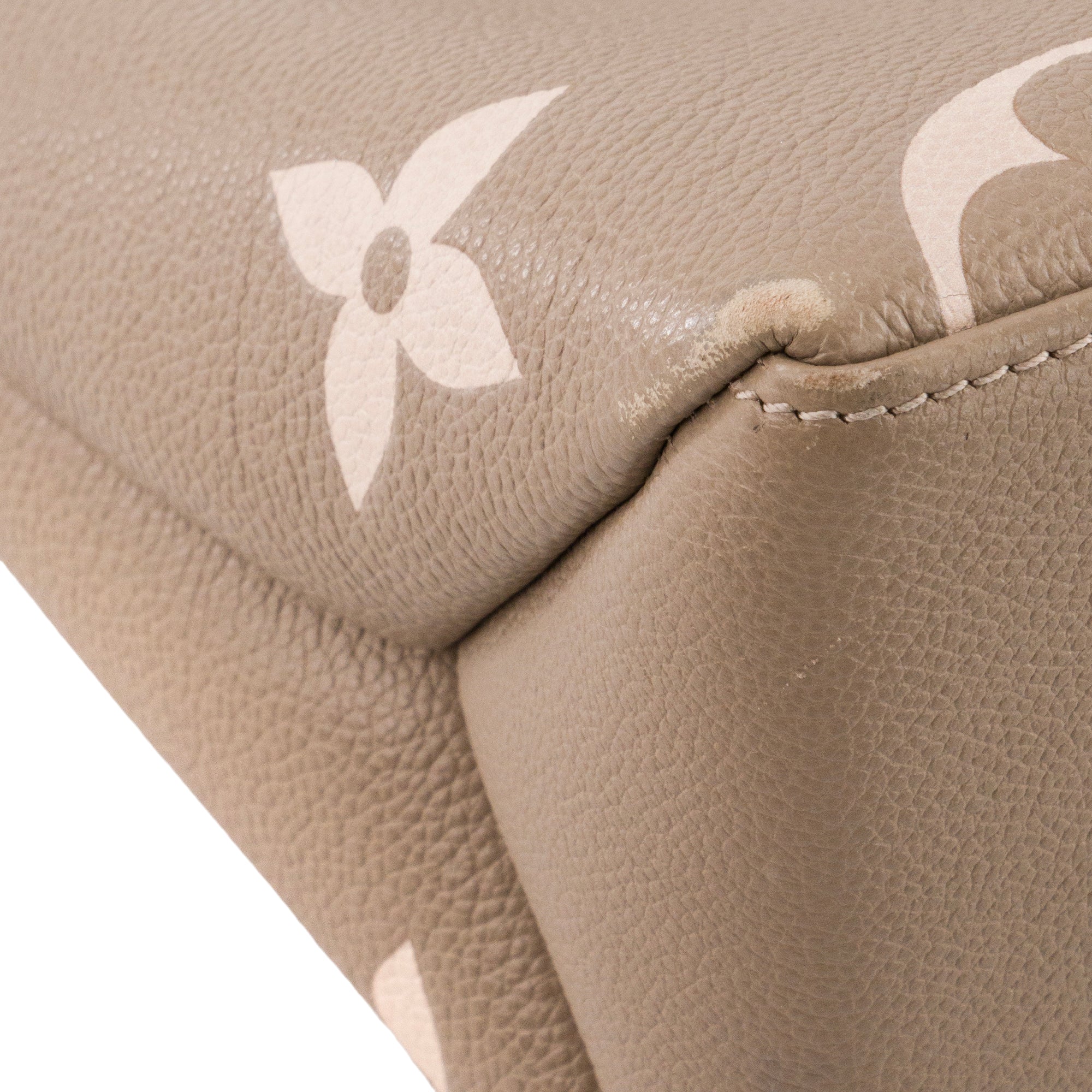 LOUIS VUITTON - Sac à bandoulière Petit Palais Louis Vuitton en cuir empreinte gris et beige