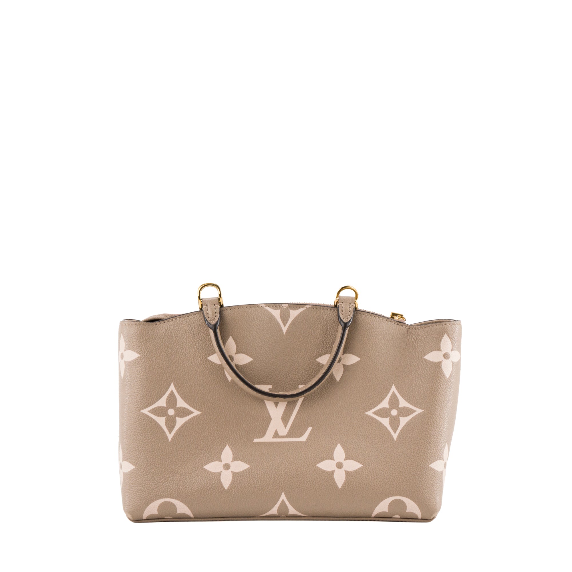 LOUIS VUITTON - Sac à bandoulière Petit Palais Louis Vuitton en cuir empreinte gris et beige
