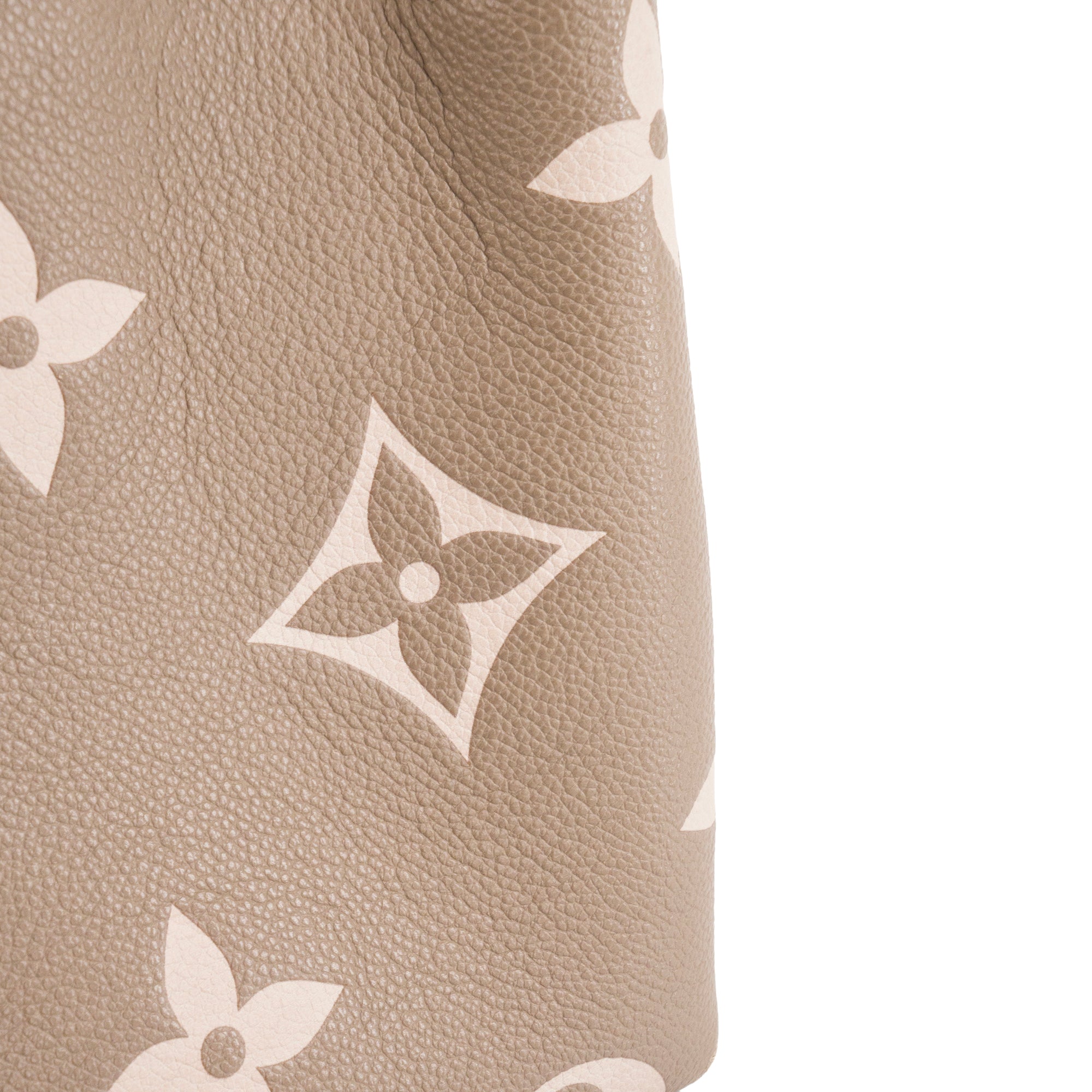 LOUIS VUITTON - Sac à bandoulière Petit Palais Louis Vuitton en cuir empreinte gris et beige