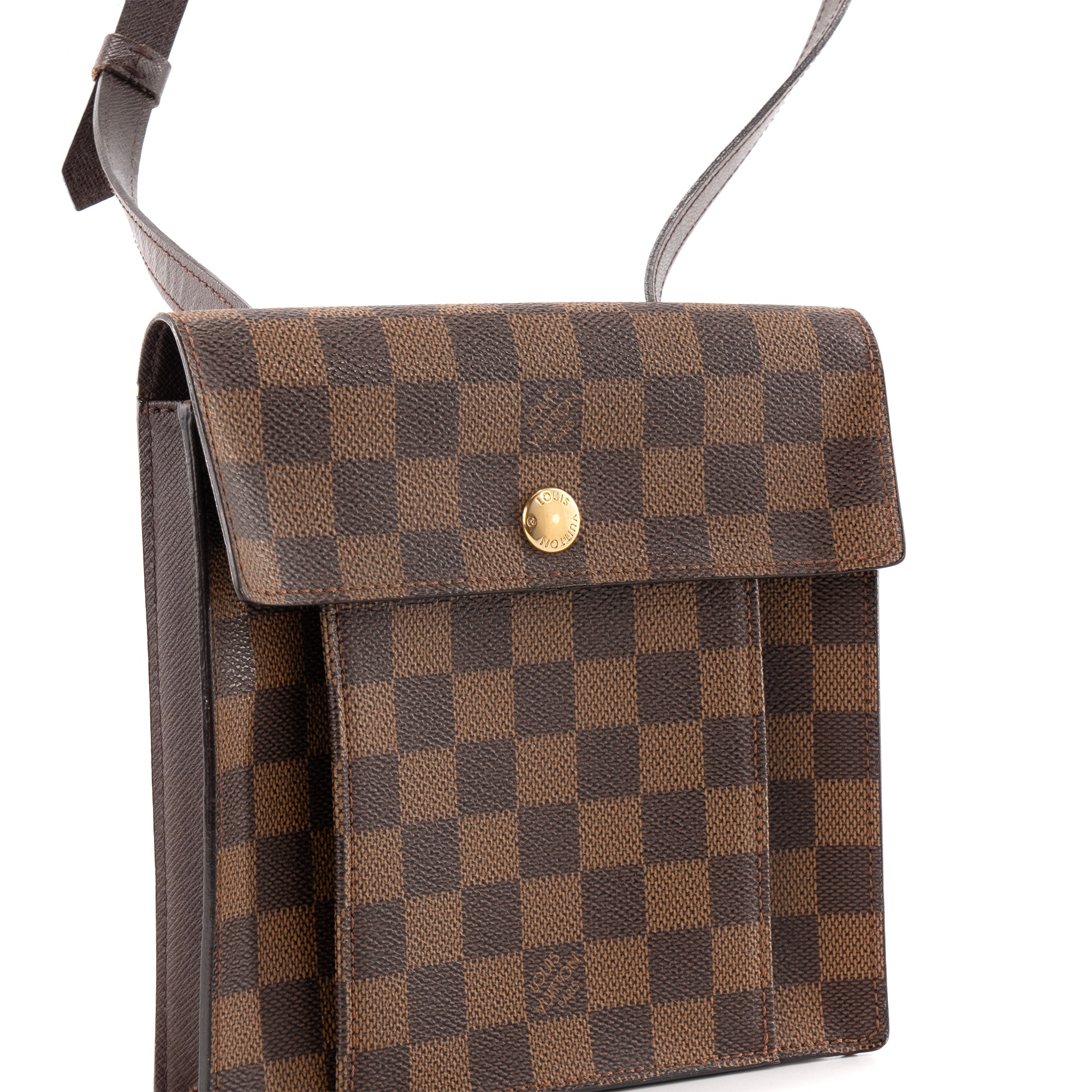 LOUIS VUITTON - Sac à bandoulière Pimlico Louis Vuitton en toile enduite damier ébène