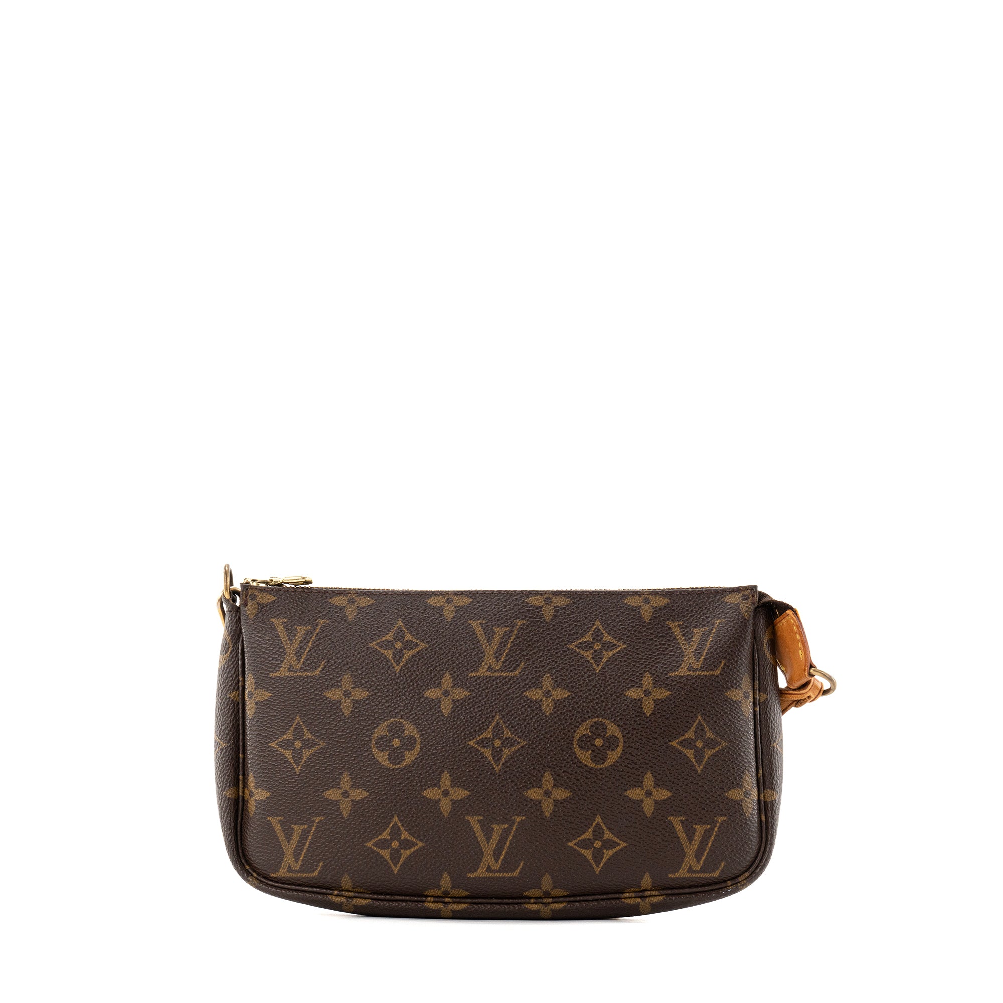 LOUIS VUITTON - Sac à bandoulière Pochette Accessoires PM Louis Vuitton en toile enduite monogrammée marron vintage