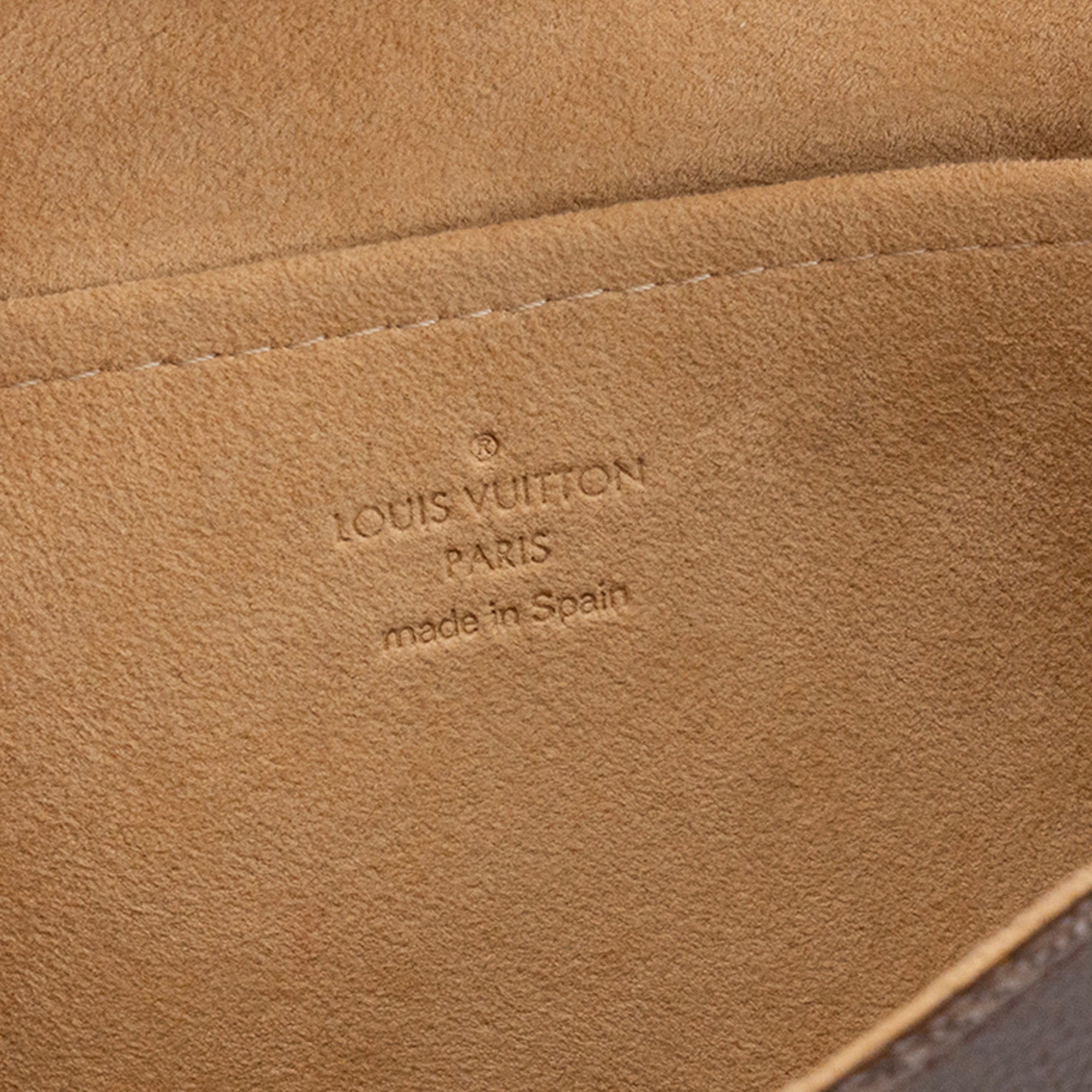 LOUIS VUITTON - Sac à bandoulière Pochette Twin Louis Vuitton en toile enduite monogrammée marron vintage