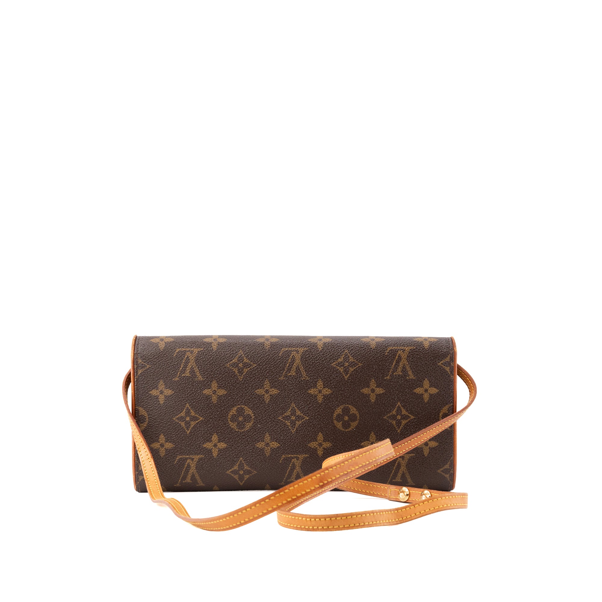 LOUIS VUITTON - Sac à bandoulière Pochette Twin Louis Vuitton en toile enduite monogrammée vintage