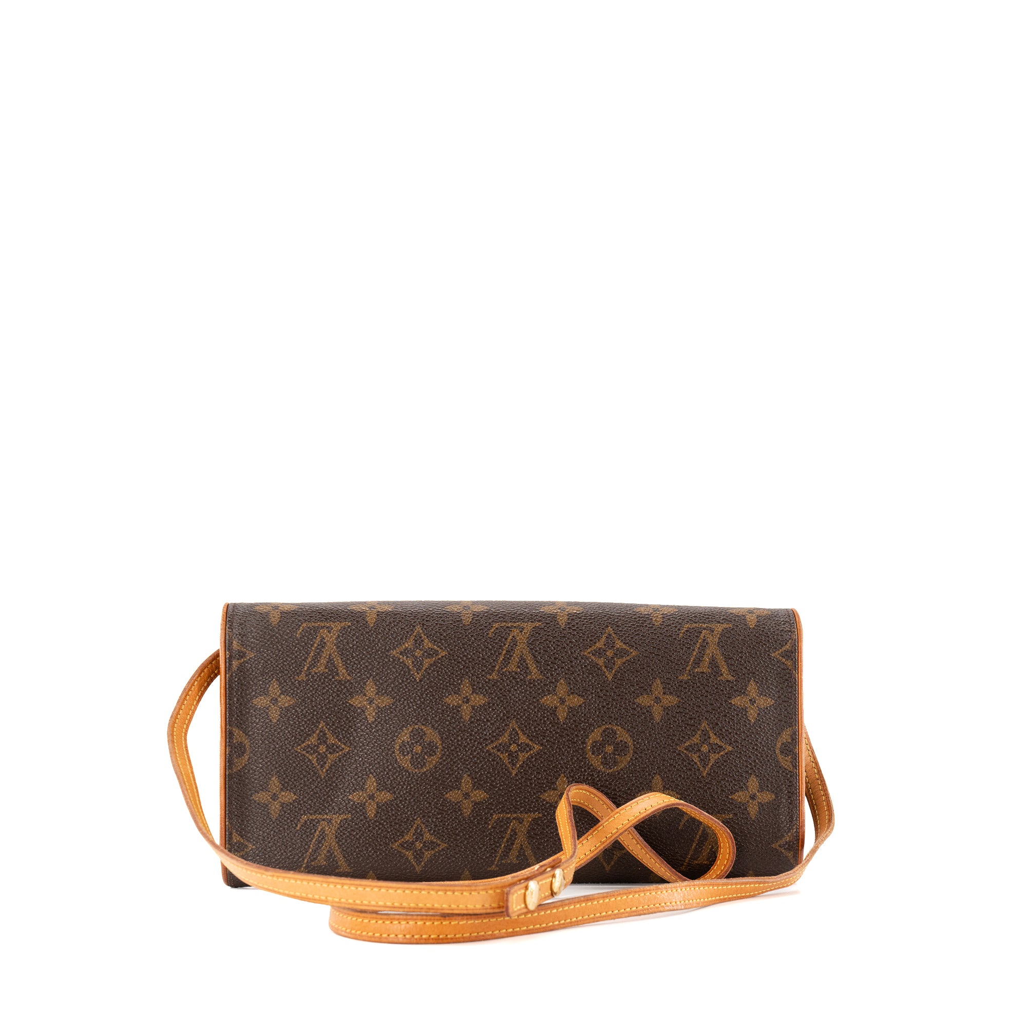 LOUIS VUITTON - Sac à bandoulière Pochette Twin Louis Vuitton en toile enduite monogrammée vintage