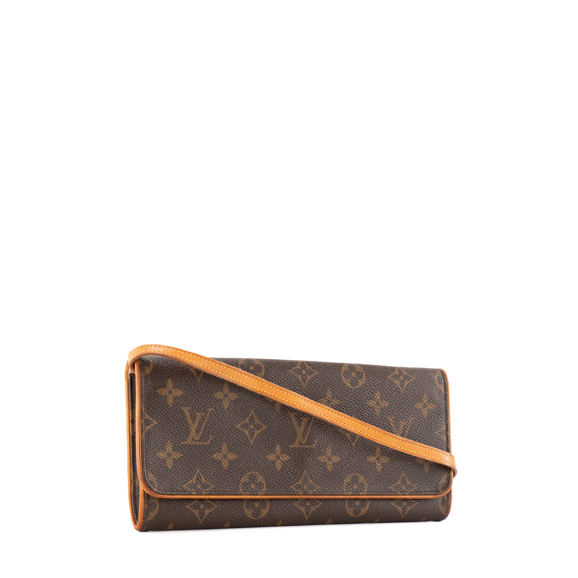 LOUIS VUITTON - Sac à bandoulière Pochette Twin Louis Vuitton en toile enduite monogrammée vintage