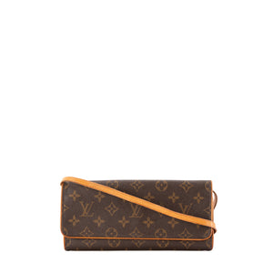 LOUIS VUITTON - Sac à bandoulière Pochette Twin Louis Vuitton en toile enduite monogrammée vintage