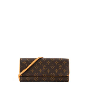 LOUIS VUITTON - Sac à bandoulière Pochette Twin Louis Vuitton en toile monogrammée vintage