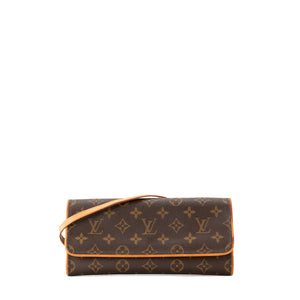 LOUIS VUITTON - Sac à bandoulière Pochette Twin Louis Vuitton en toile monogrammée vintage