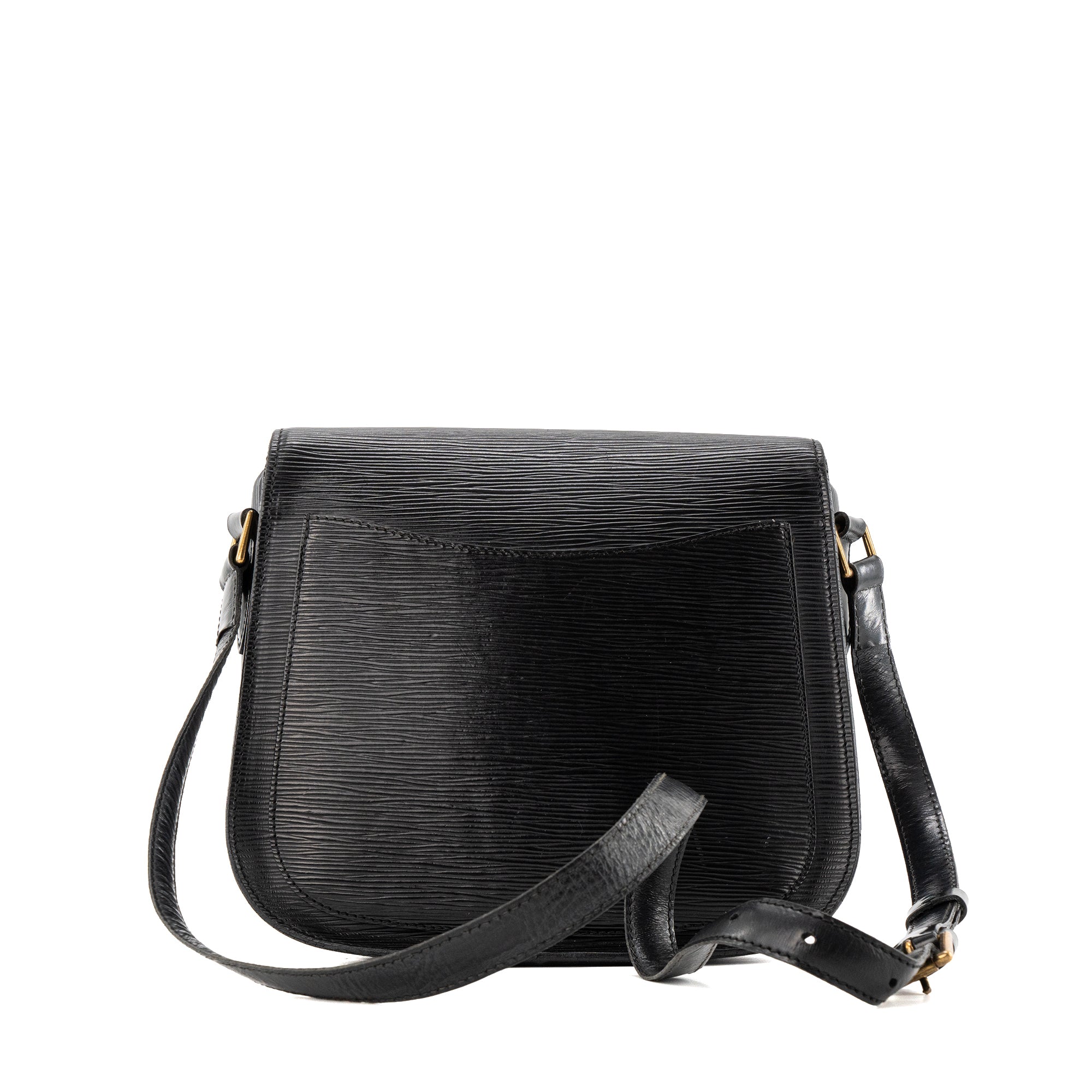 LOUIS VUITTON - Sac à bandoulière Saint Cloud Louis Vuitton en cuir épi noir vintage