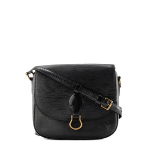LOUIS VUITTON - Sac à bandoulière Saint Cloud Louis Vuitton en cuir épi noir vintage