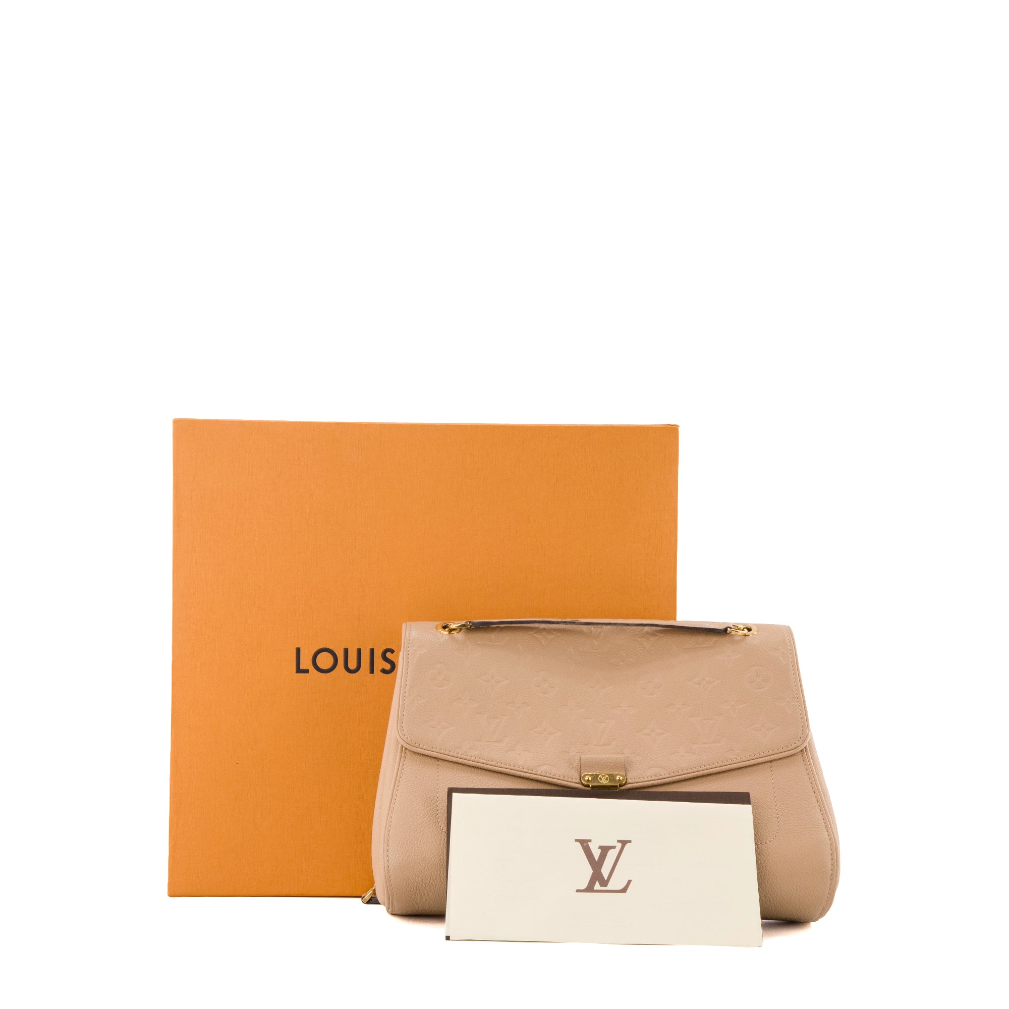 LOUIS VUITTON - Sac à bandoulière Saint Germain Louis Vuitton en cuir grainé beige
