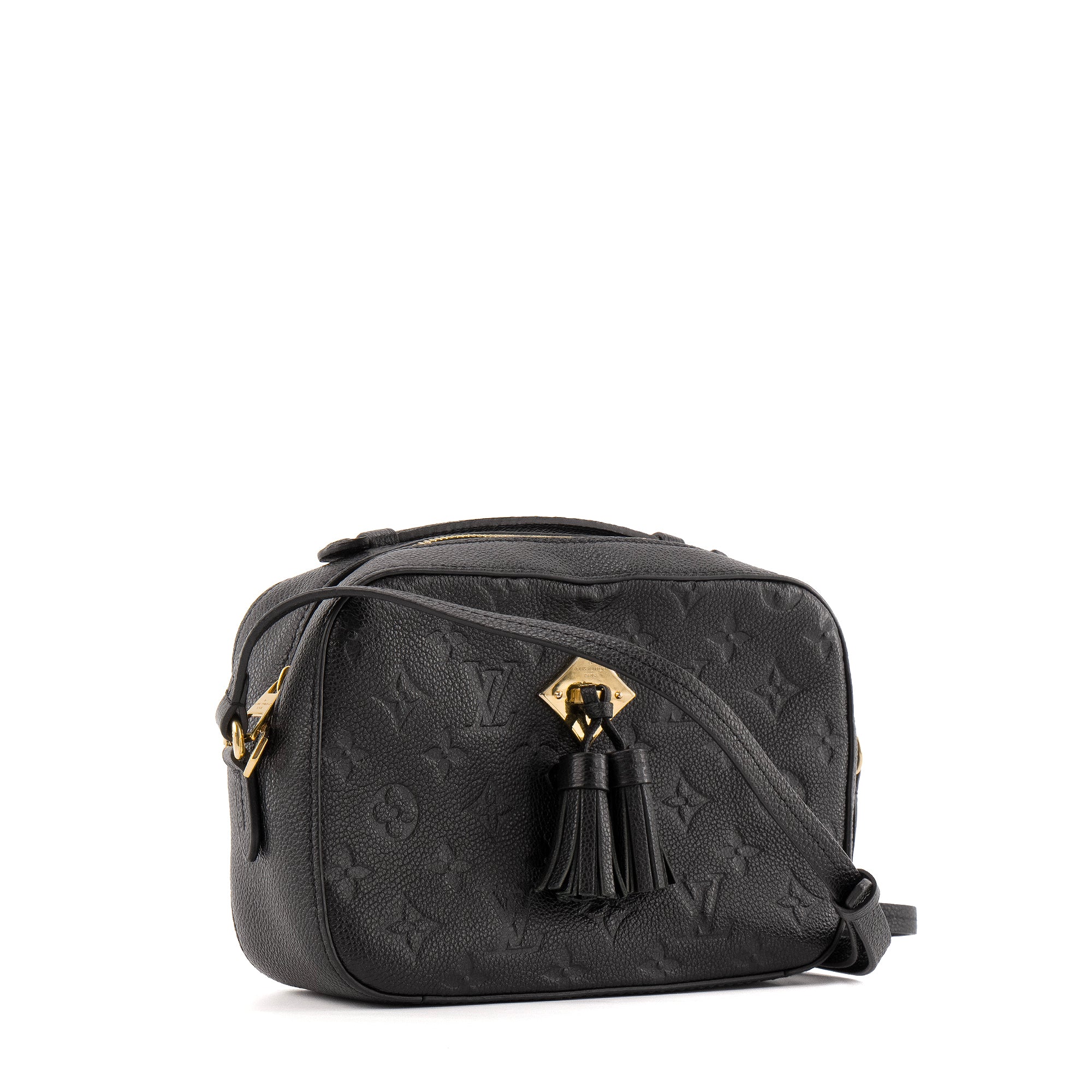 LOUIS VUITTON - Sac à bandoulière Saintonge Louis Vuitton en cuir empreinte noir