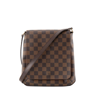 LOUIS VUITTON - Sac à bandoulière Salsa Musette PM Louis Vuitton en toile enduite damier ébène