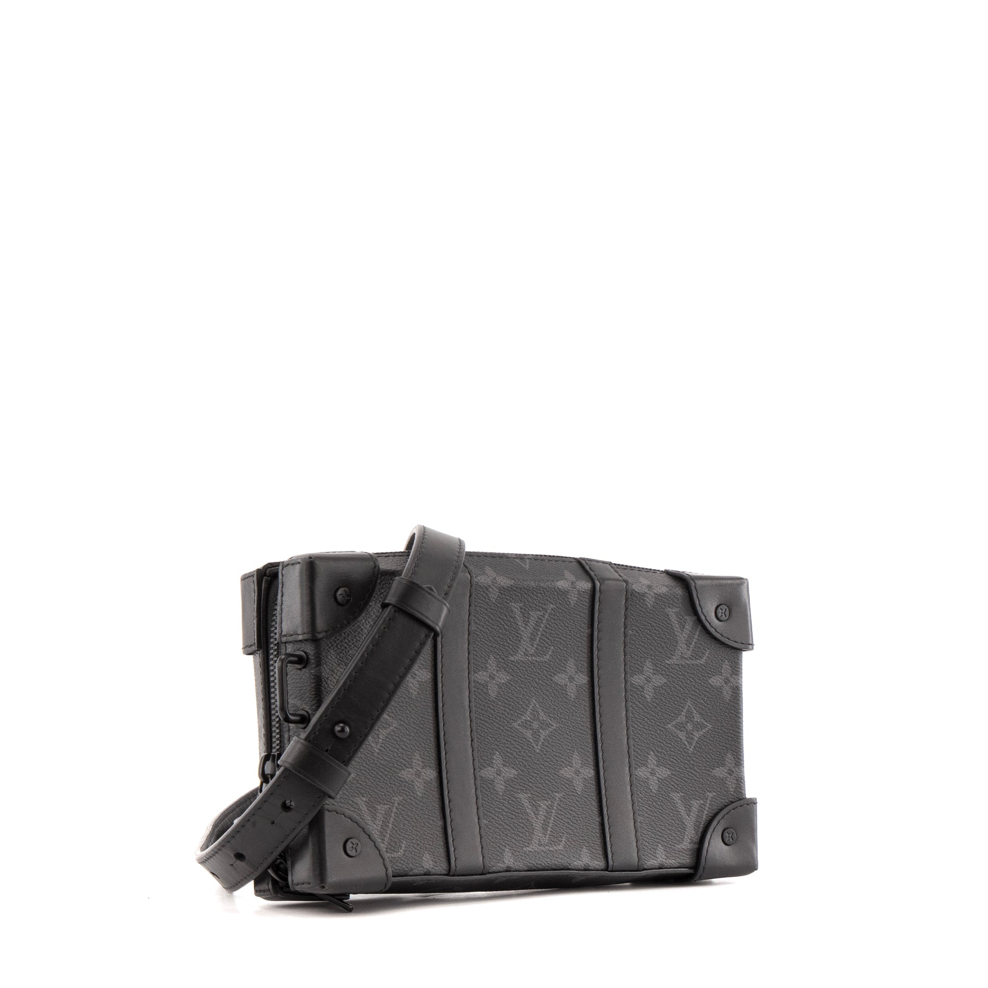 LOUIS VUITTON - Sac à bandoulière Soft Trunk Louis Vuitton en toile enduite monogrammée éclipse