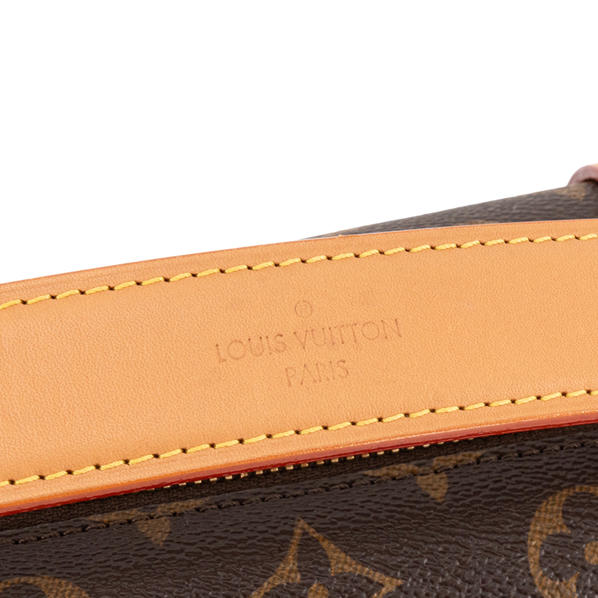 LOUIS VUITTON - Sac à bandoulière Side Trunk MM Louis Vuitton en toile enduite monogrammée marron