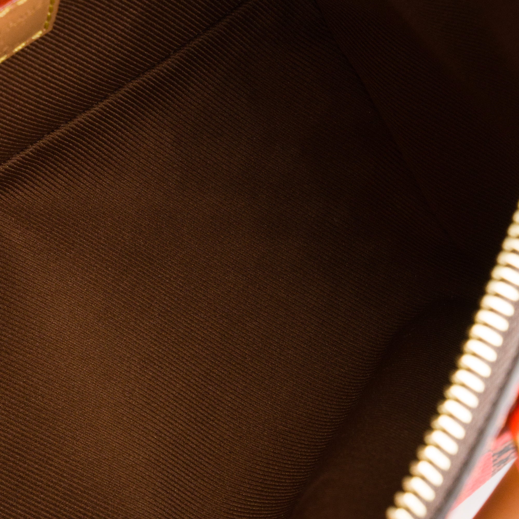 LOUIS VUITTON - Sac à bandoulière Speedy 18 Louis Vuitton en toile enduite damier pop rouge