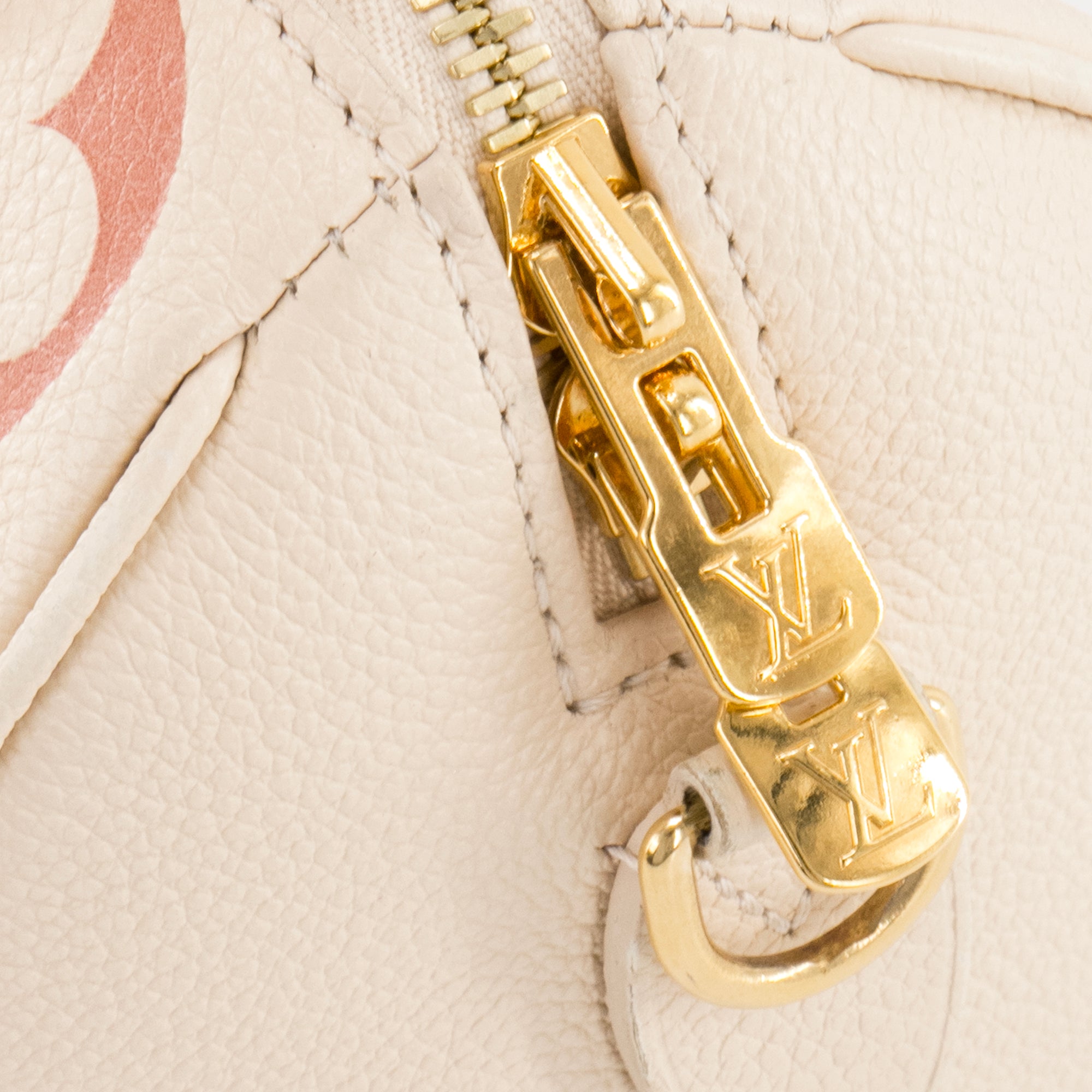 LOUIS VUITTON - Sac à bandoulière Speedy 20 Louis Vuitton en cuir empreinte beige édition limitée