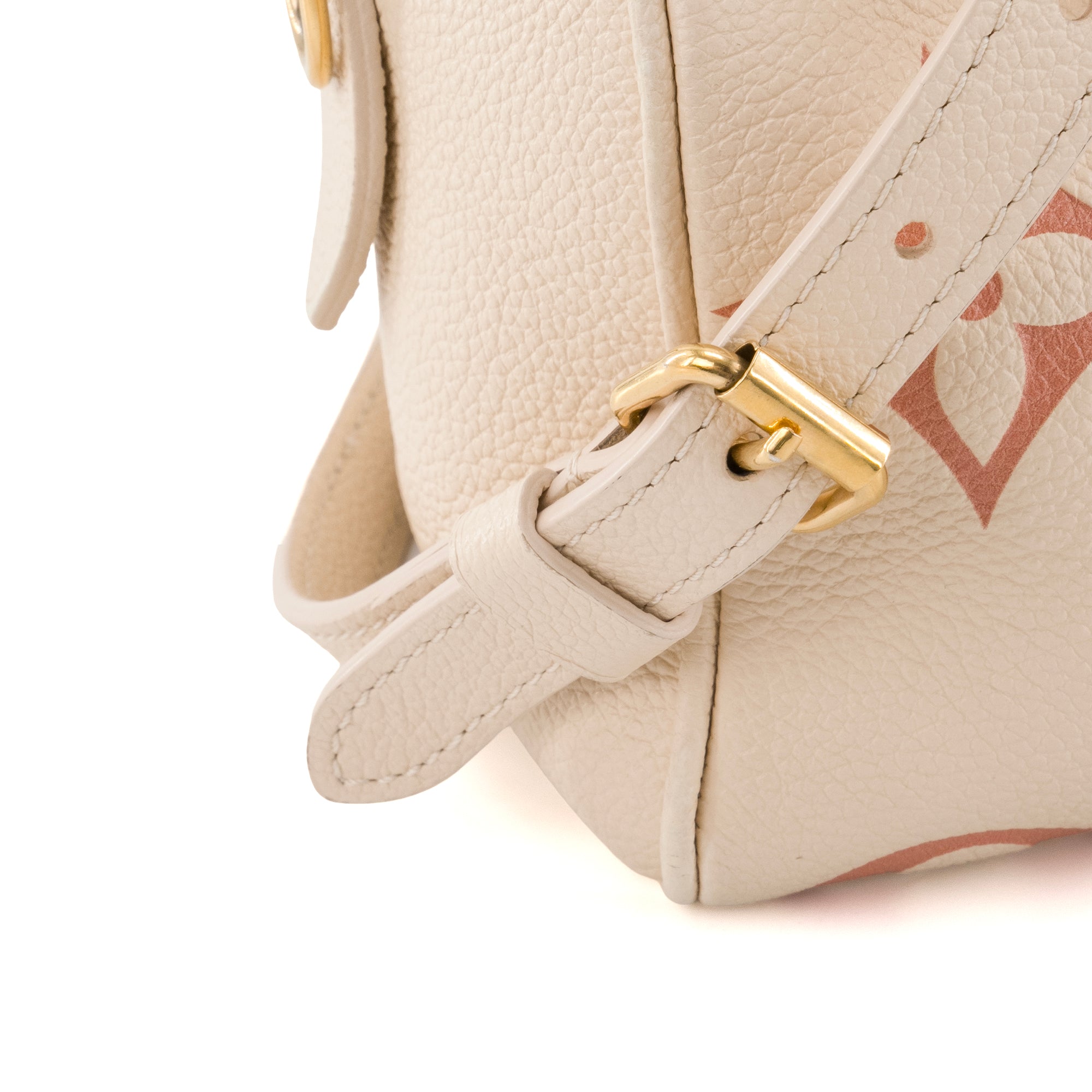 LOUIS VUITTON - Sac à bandoulière Speedy 20 Louis Vuitton en cuir empreinte beige édition limitée