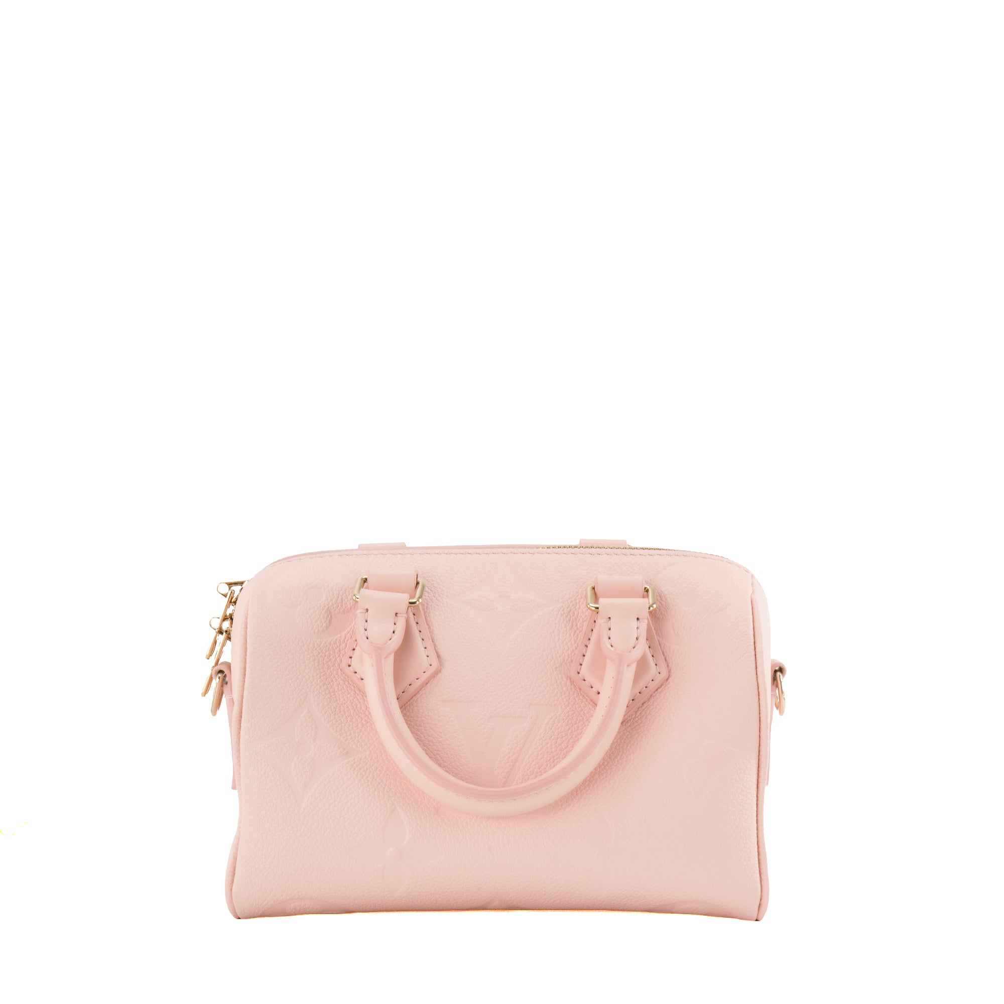 LOUIS VUITTON - Sac à bandoulière Speedy 20 Louis Vuitton en cuir empreinte rose