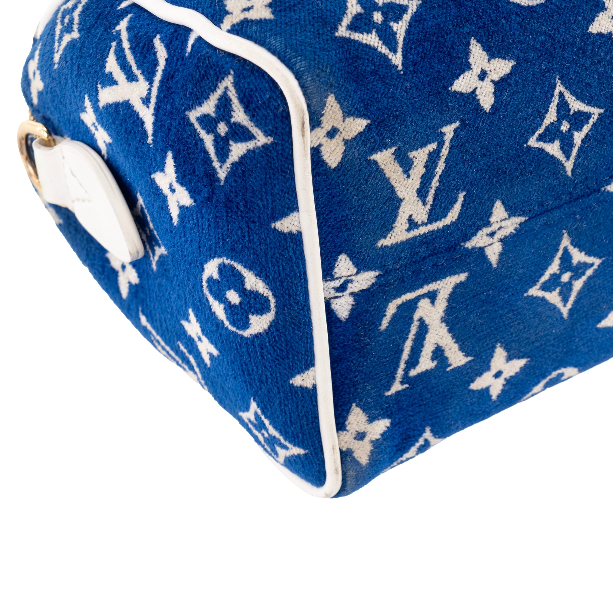 LOUIS VUITTON - Sac à bandoulière Speedy 20 Louis Vuitton en éponge bleue