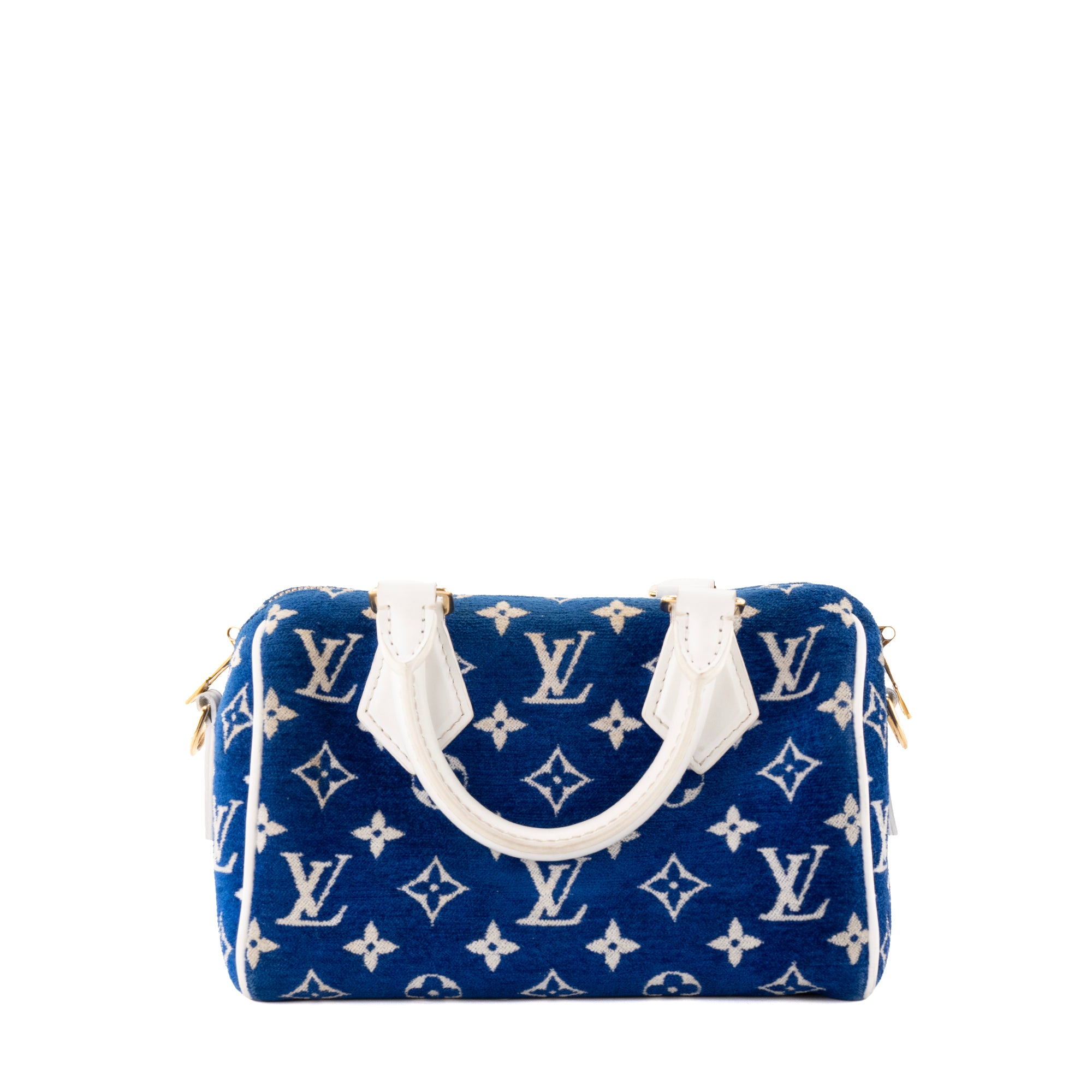 LOUIS VUITTON - Sac à bandoulière Speedy 20 Louis Vuitton en éponge bleue