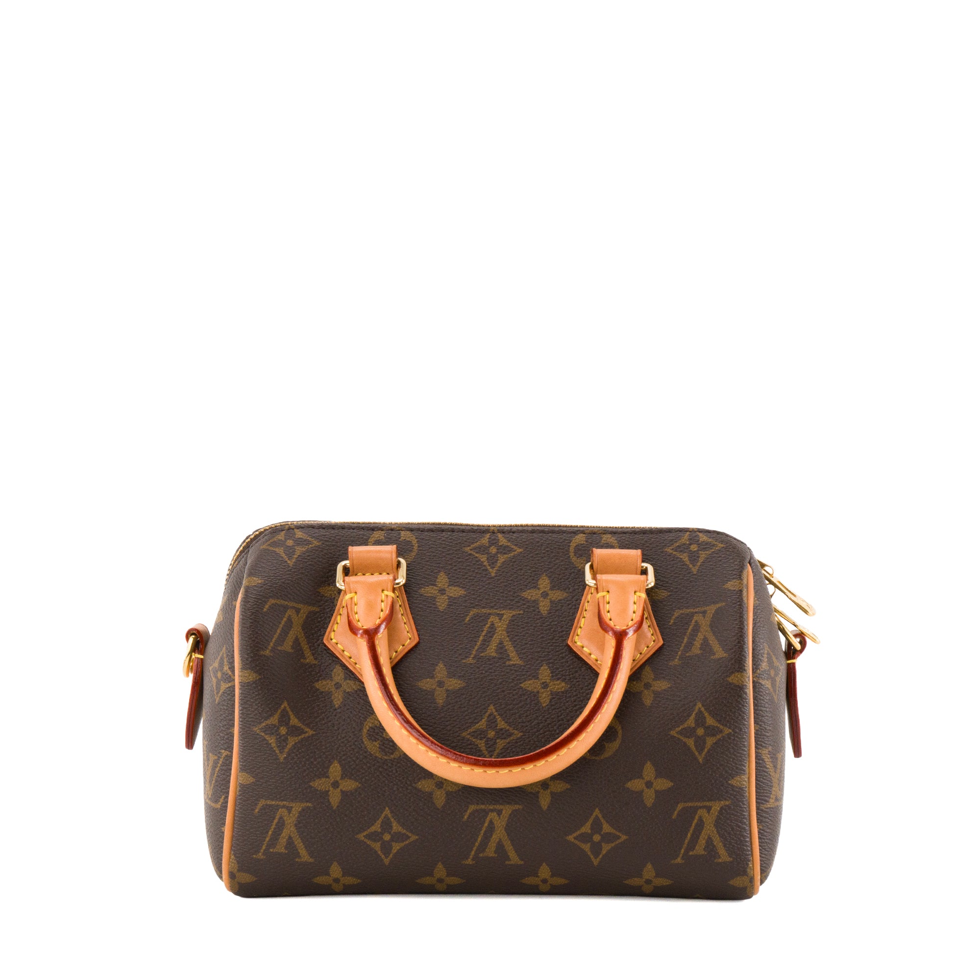 LOUIS VUITTON - Sac à bandoulière Speedy 20 Louis Vuitton en toile enduite monogrammée marron
