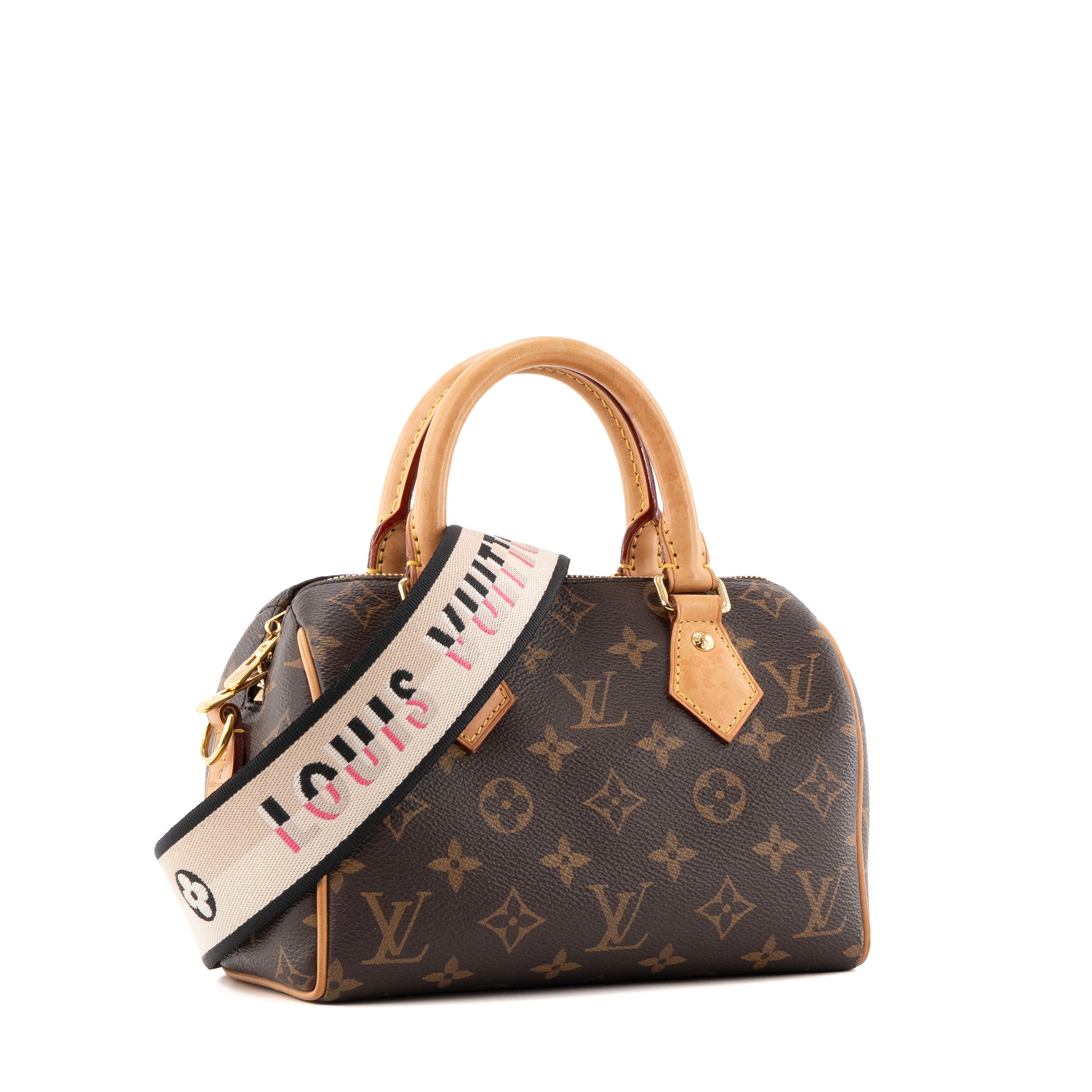 LOUIS VUITTON - Sac à bandoulière Speedy 20 Louis Vuitton en toile enduite monogrammée