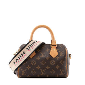 LOUIS VUITTON - Sac à bandoulière Speedy 20 Louis Vuitton en toile enduite monogrammée