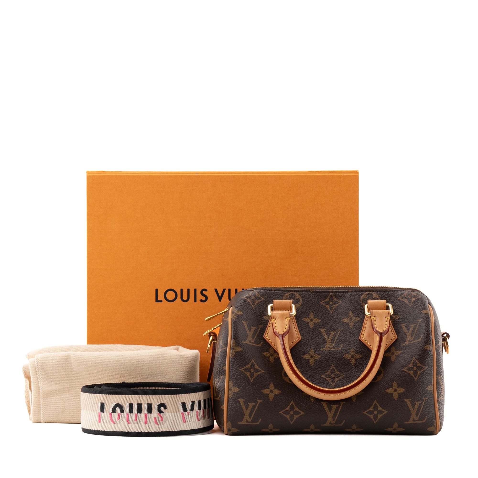 LOUIS VUITTON - Sac à bandoulière Speedy 20 Louis Vuitton en toile enduite monogrammée
