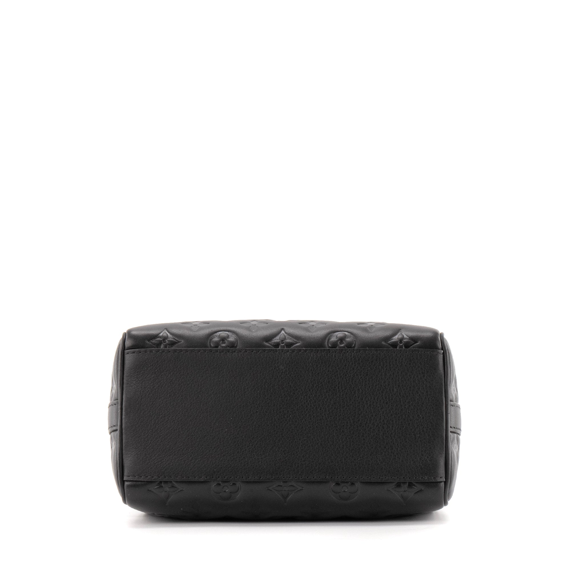 LOUIS VUITTON - Sac à bandoulière Speedy 22 Louis Vuitton en cuir embossé noir édition limitée