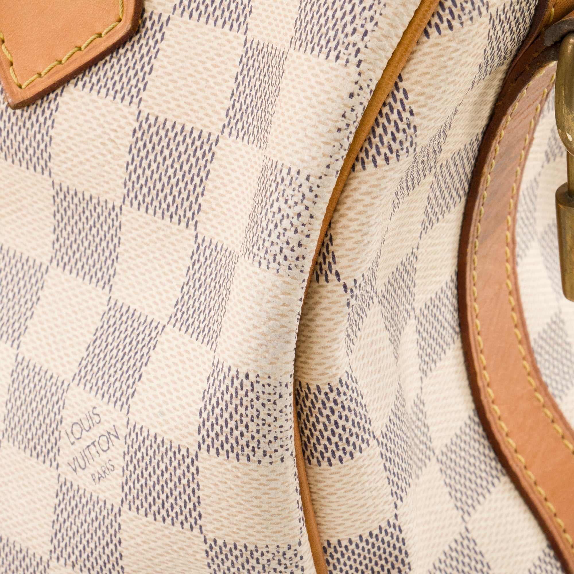 LOUIS VUITTON - Sac à bandoulière Speedy 25 Louis Vuitton en toile enduire damier azur