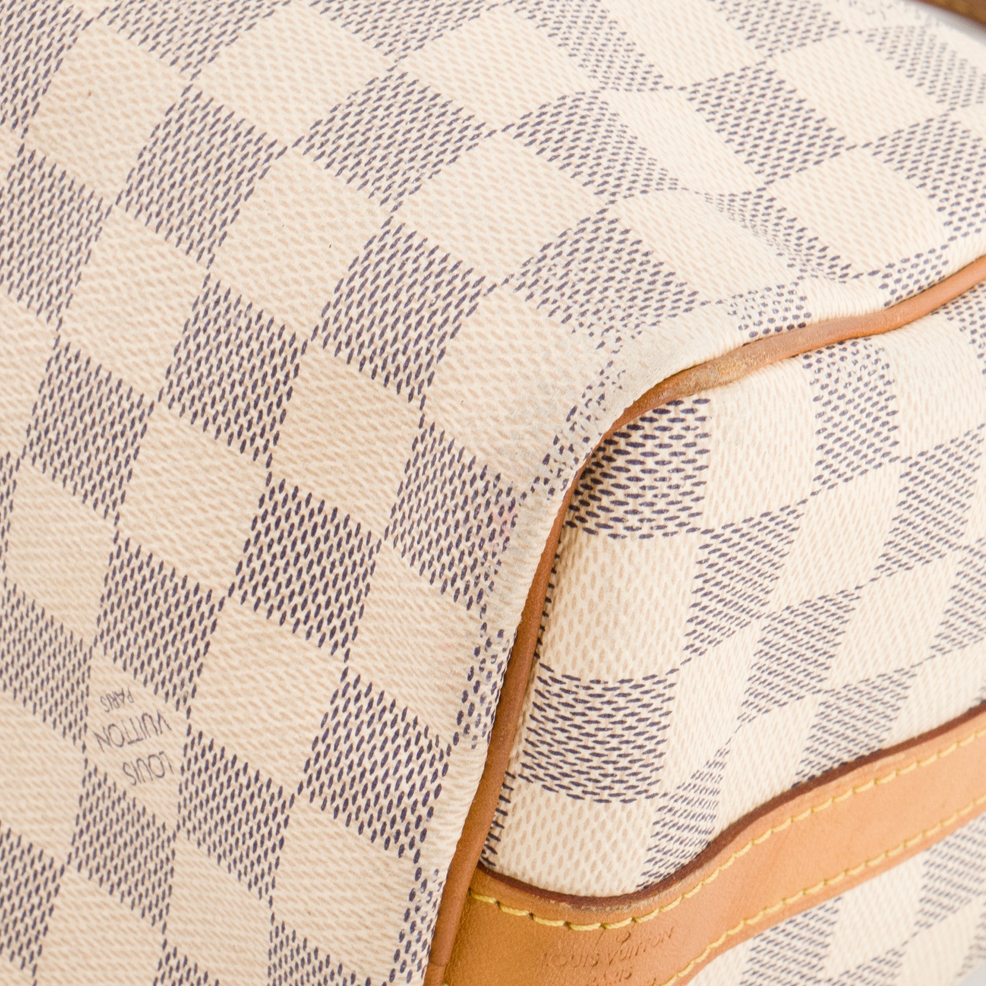 LOUIS VUITTON - Sac à bandoulière Speedy 25 Louis Vuitton en toile enduire damier azur