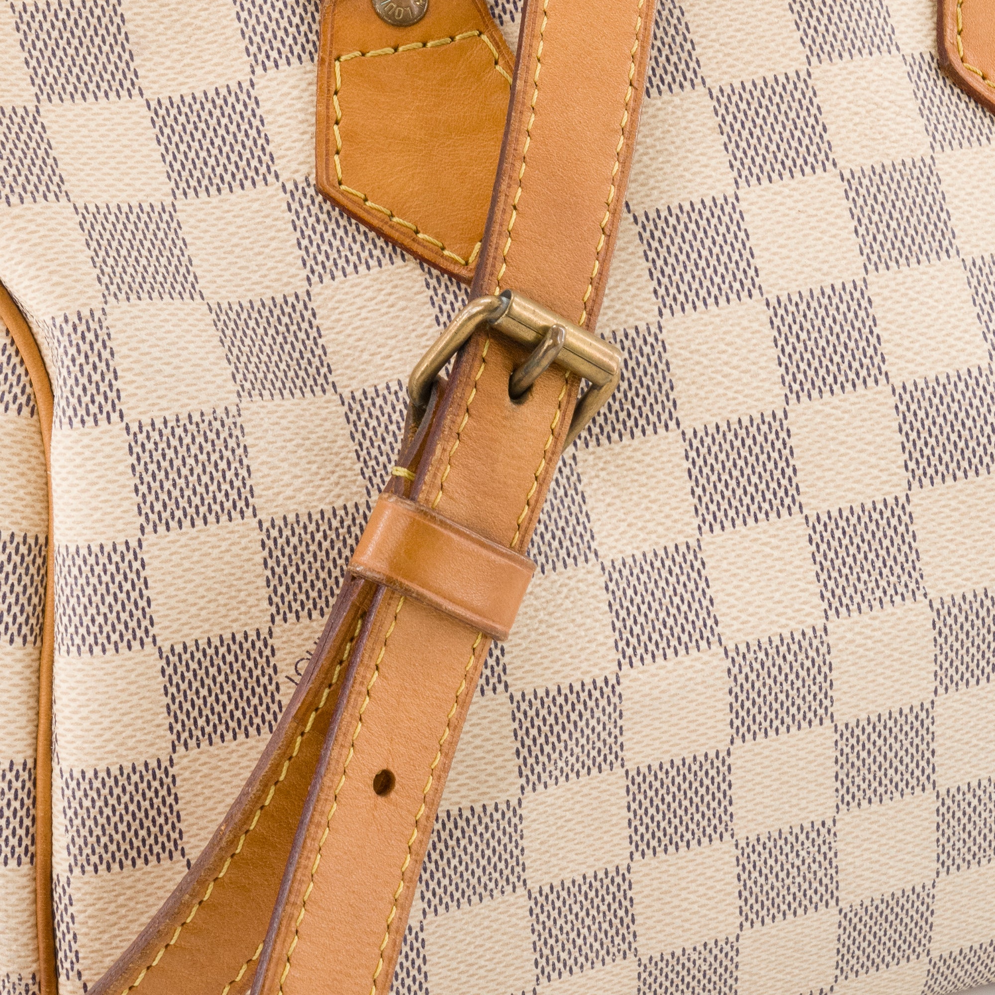 LOUIS VUITTON - Sac à bandoulière Speedy 25 Louis Vuitton en toile enduire damier azur