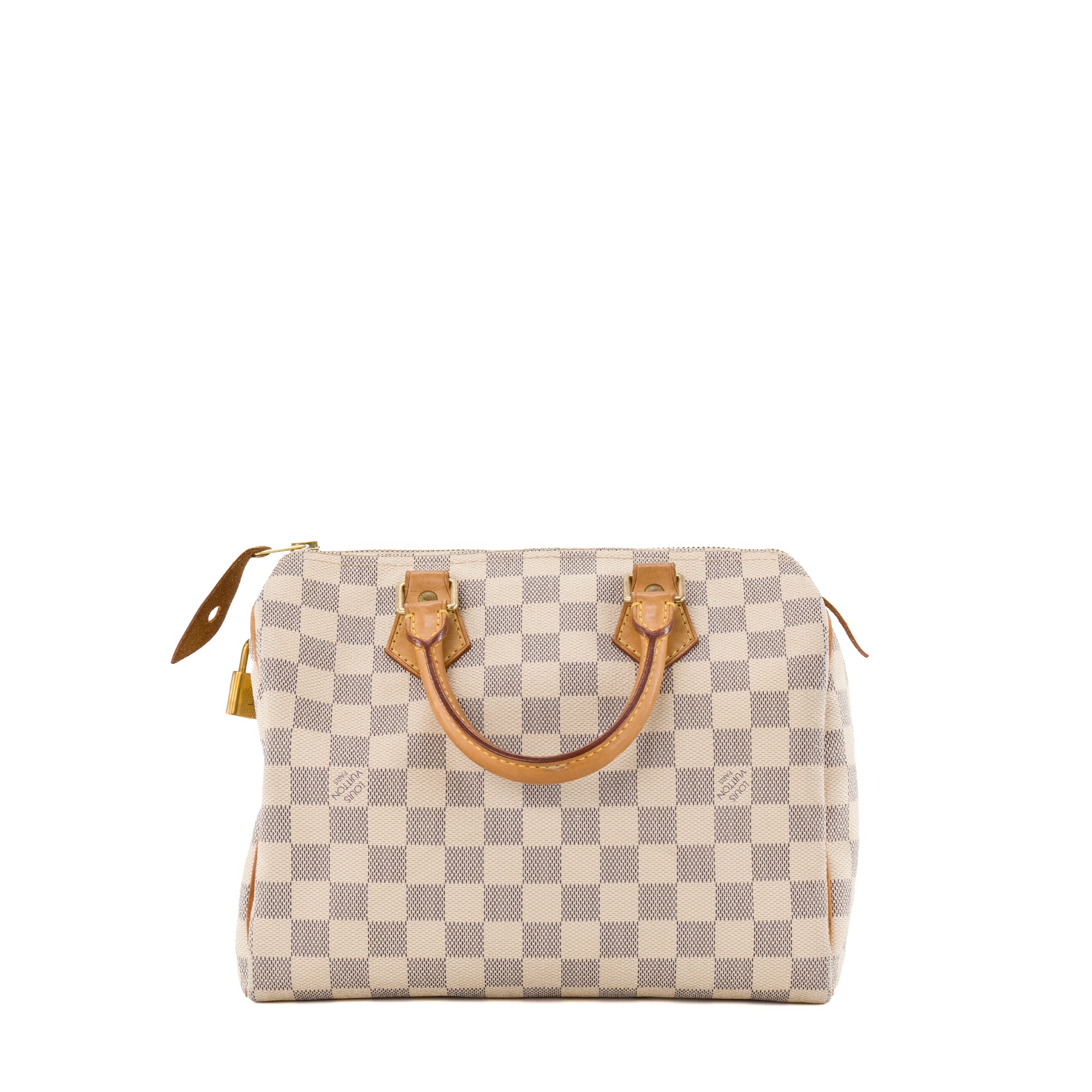 LOUIS VUITTON - Sac à main Speedy 25 Louis Vuitton en toile enduite damier azur