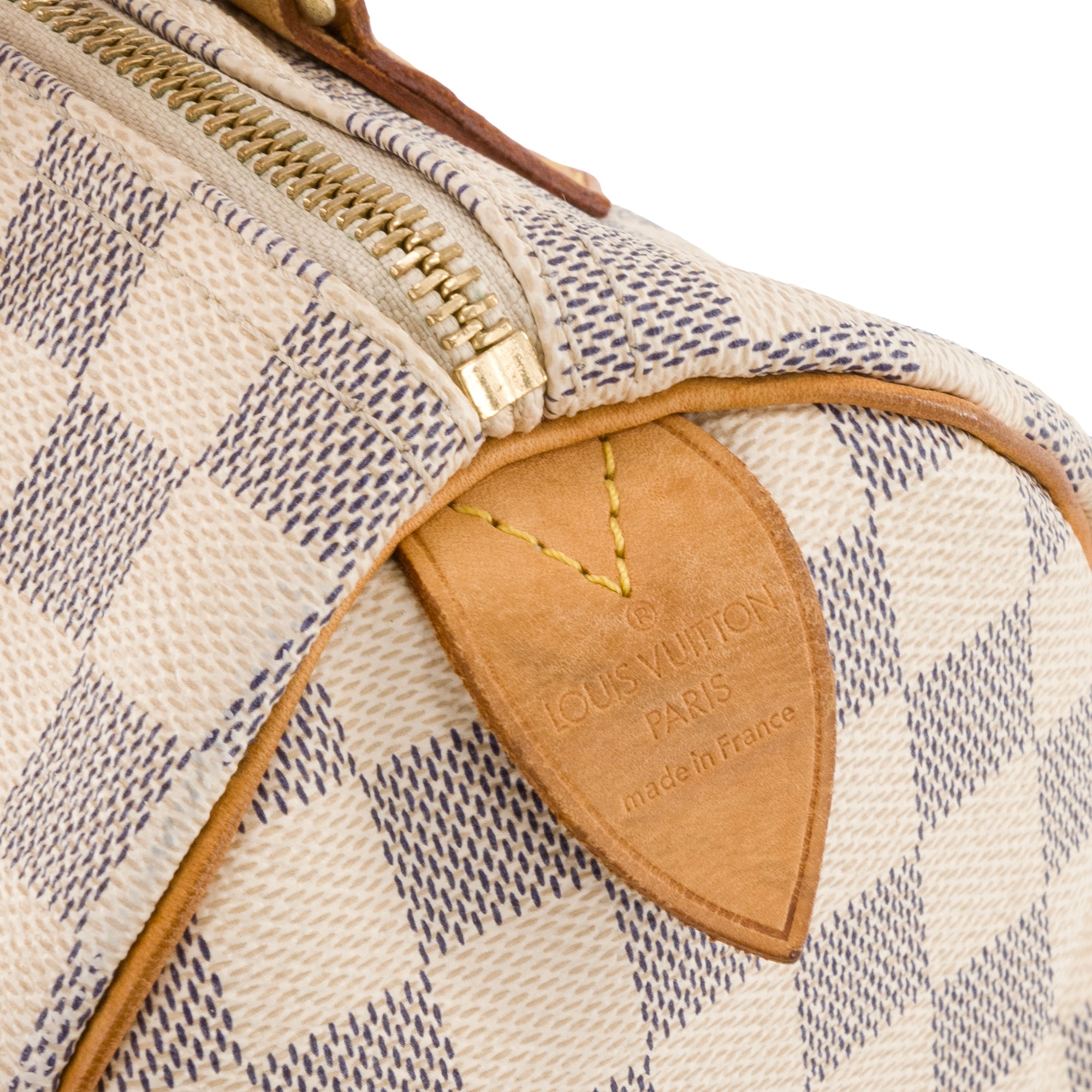 LOUIS VUITTON - Sac à main Speedy 25 Louis Vuitton en toile enduite damier azur