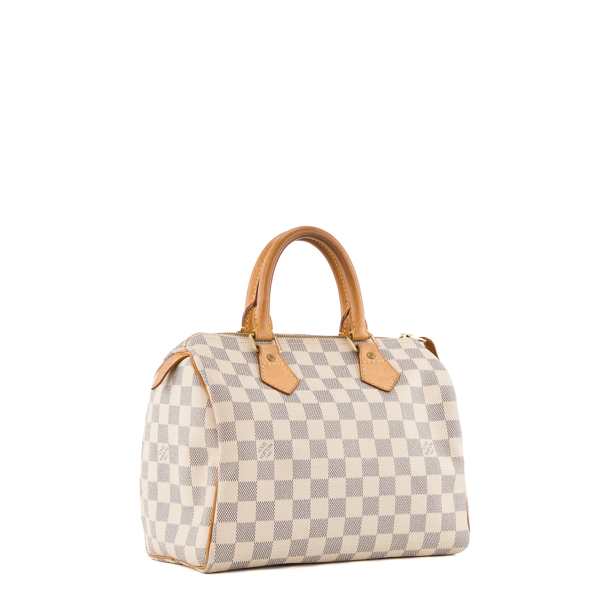 LOUIS VUITTON - Sac à main Speedy 25 Louis Vuitton en toile enduite damier azur