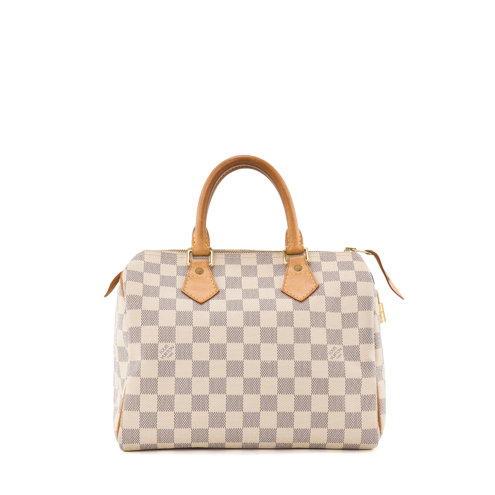 LOUIS VUITTON - Sac à main Speedy 25 Louis Vuitton en toile enduite damier azur