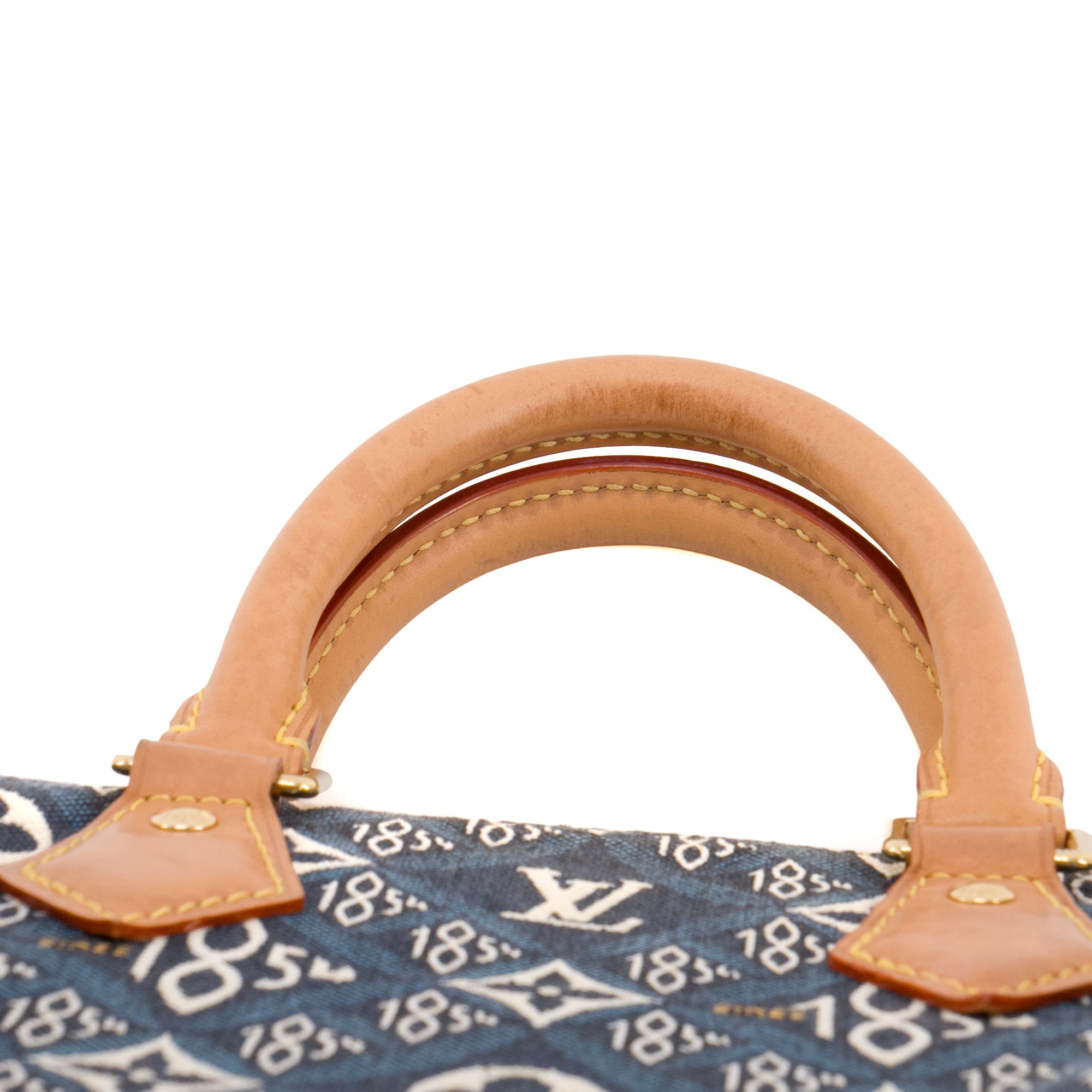 LOUIS VUITTON - Sac à bandoulière Speedy 25 Since 1854 Louis Vuitton en toile denim édition limitée