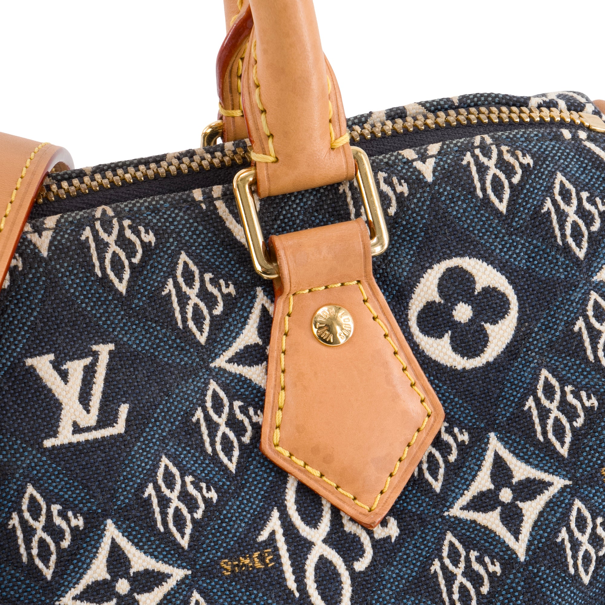 LOUIS VUITTON - Sac à bandoulière Speedy 25 Since 1854 Louis Vuitton en toile denim édition limitée