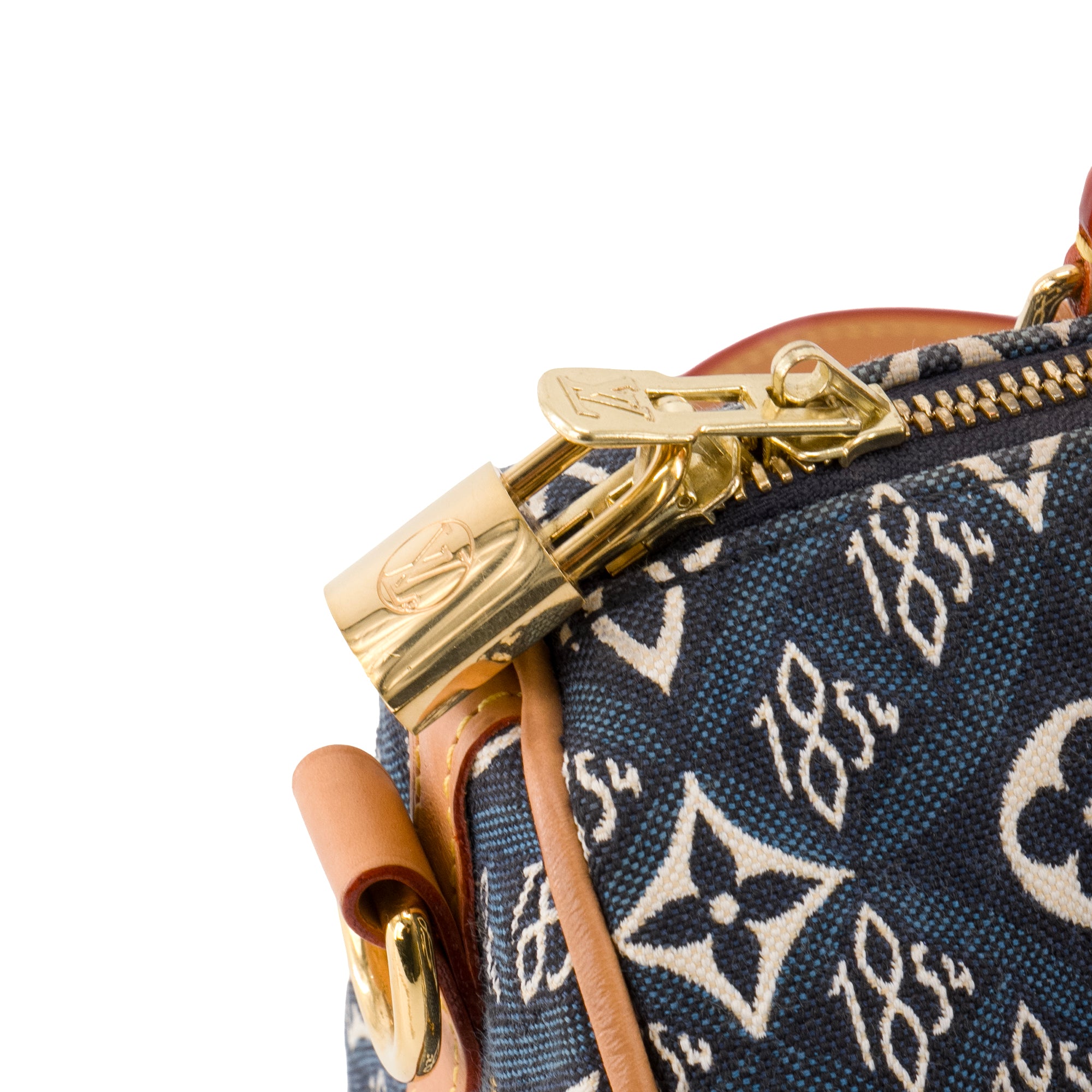 LOUIS VUITTON - Sac à bandoulière Speedy 25 Since 1854 Louis Vuitton en toile denim édition limitée