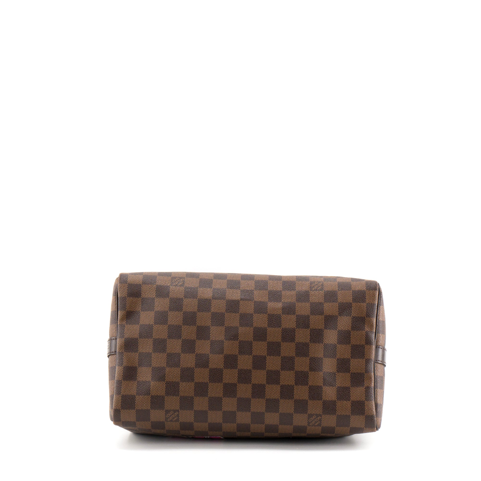 LOUIS VUITTON - Sac à bandoulière Speedy 30 Louis Vuitton édition limitée Patches en toile damier ébène