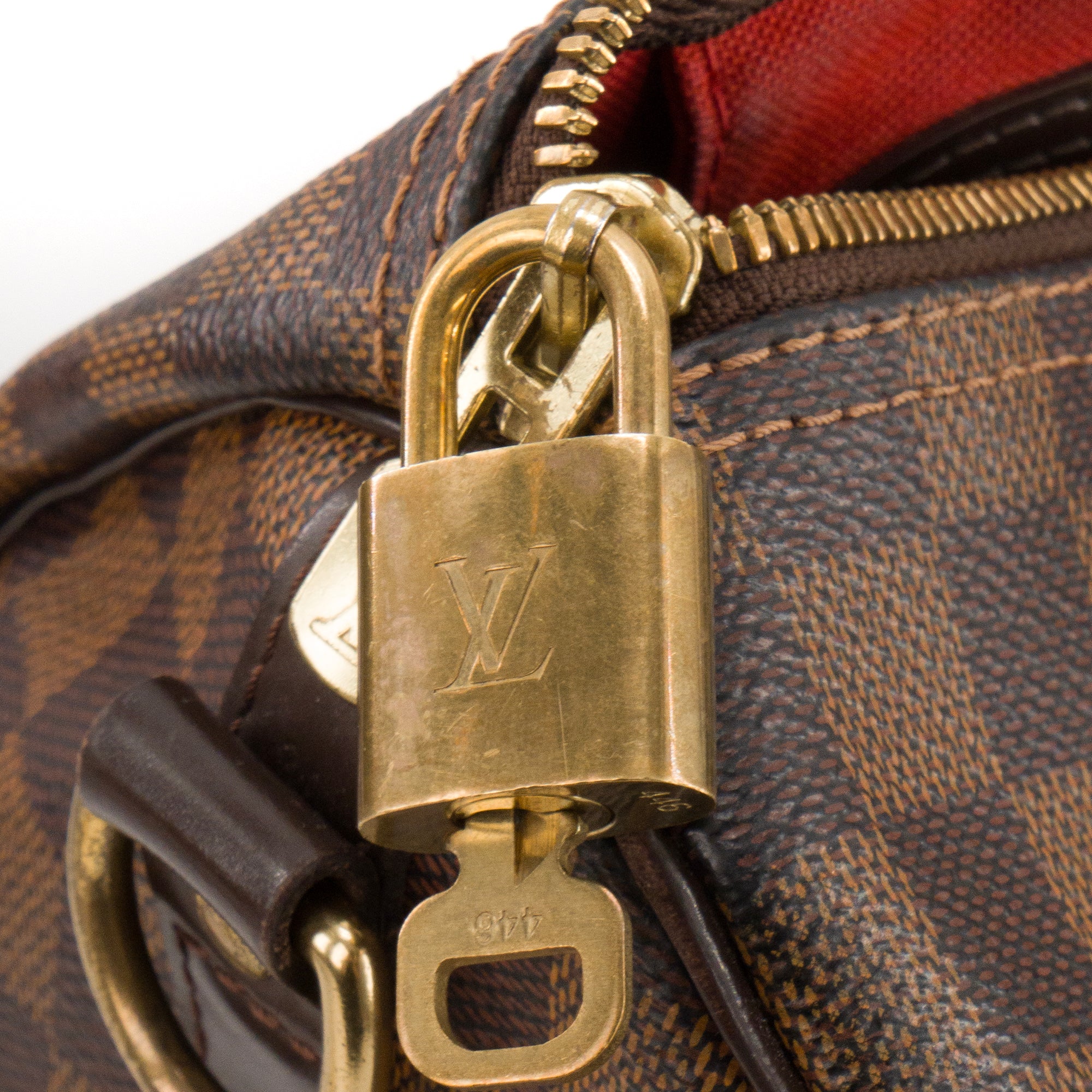 LOUIS VUITTON - Sac à bandoulière Speedy 30 Louis Vuitton en toile enduite damier ébène