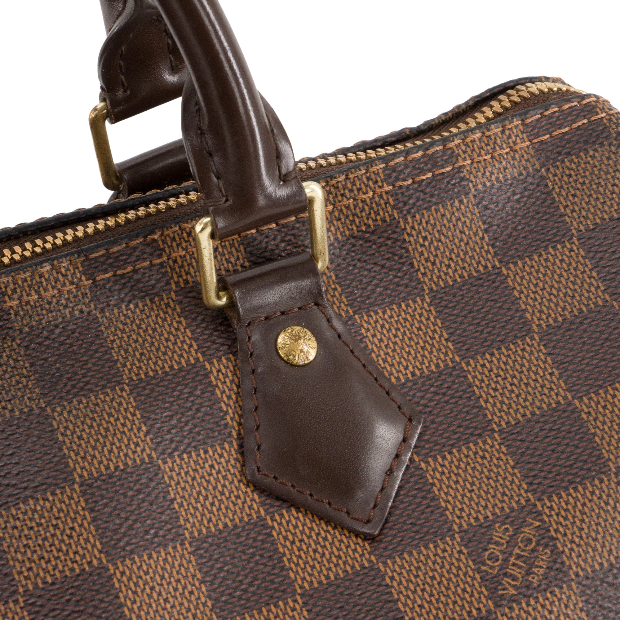 LOUIS VUITTON - Sac à bandoulière Speedy 30 Louis Vuitton en toile enduite damier ébène