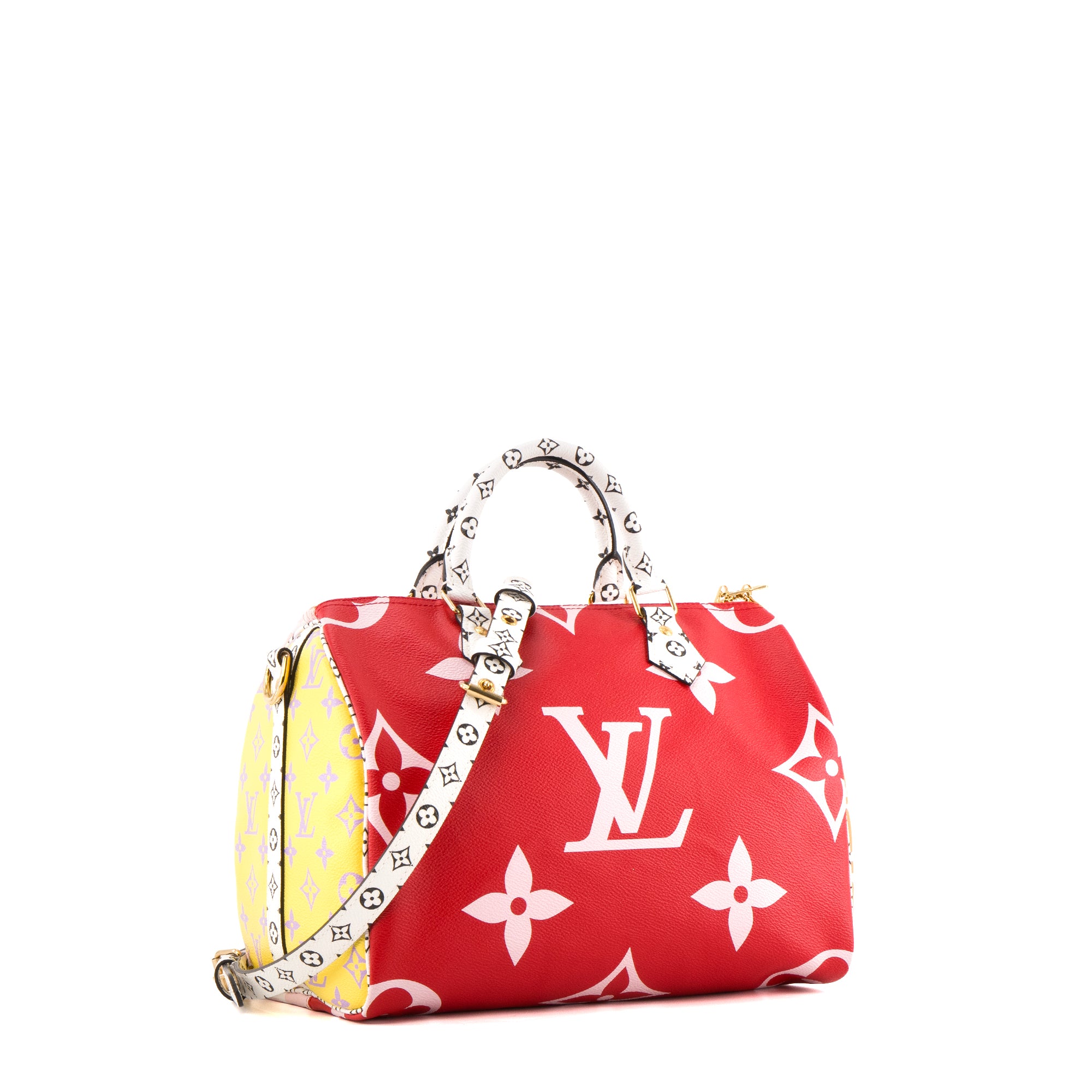 LOUIS VUITTON - Sac à bandoulière Speedy 30 Louis Vuitton en toile enduite Giant multicolore édition limitée