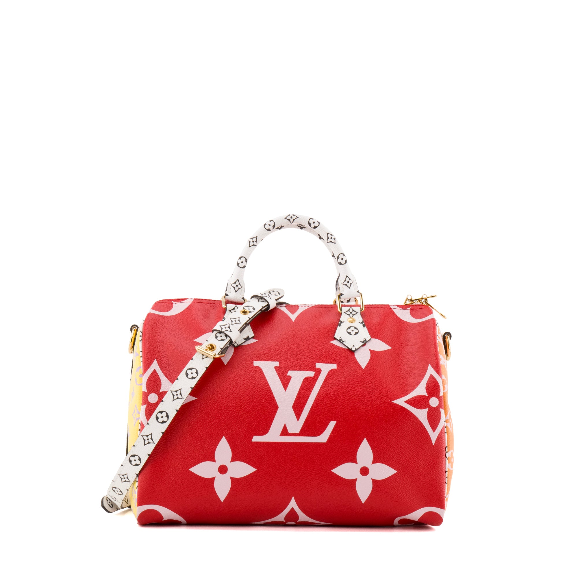 LOUIS VUITTON - Sac à bandoulière Speedy 30 Louis Vuitton en toile enduite Giant multicolore édition limitée